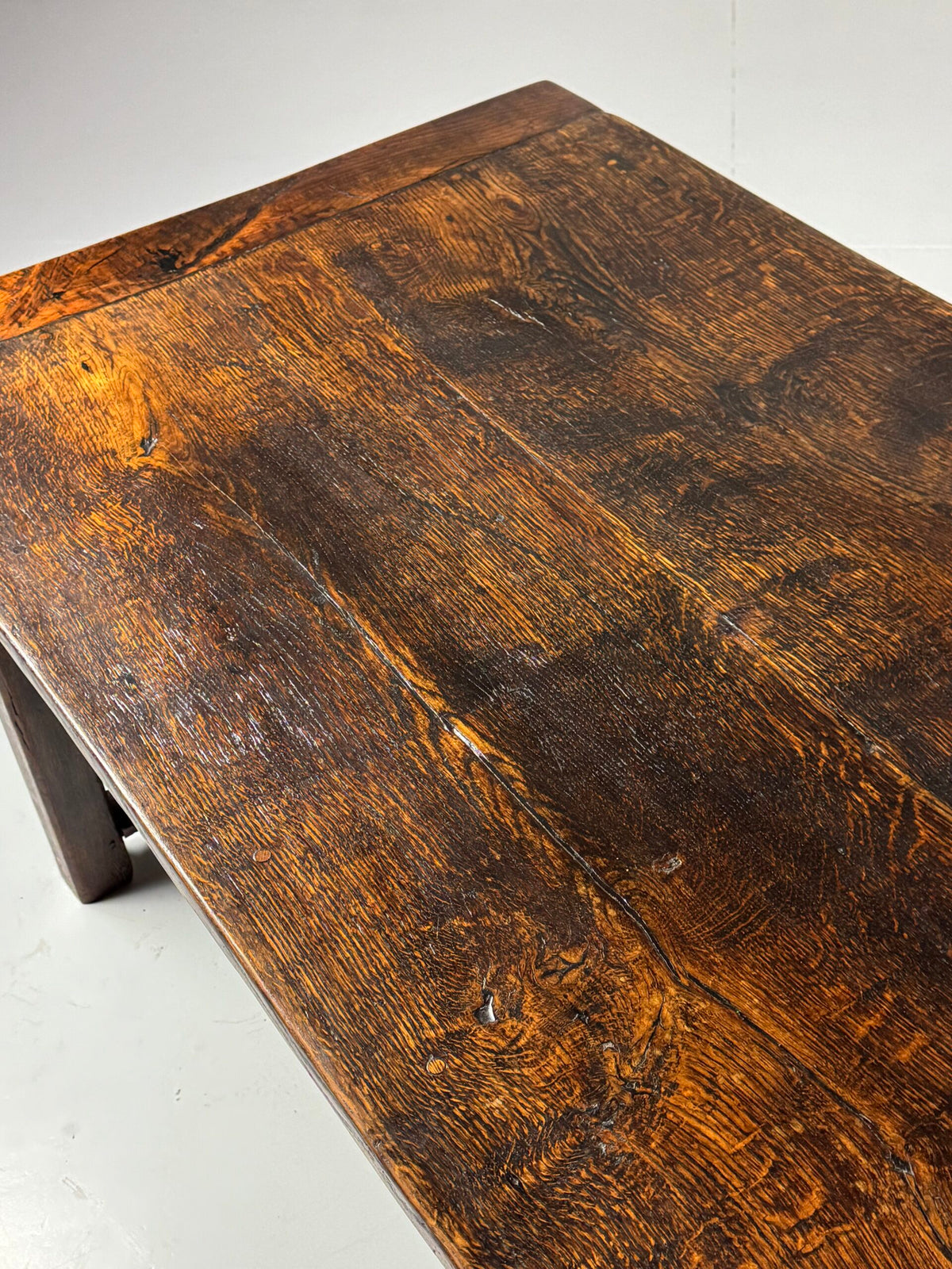 French Antique Oak Farmhouse Table with Two Plank Top, 18th Century, photo 13