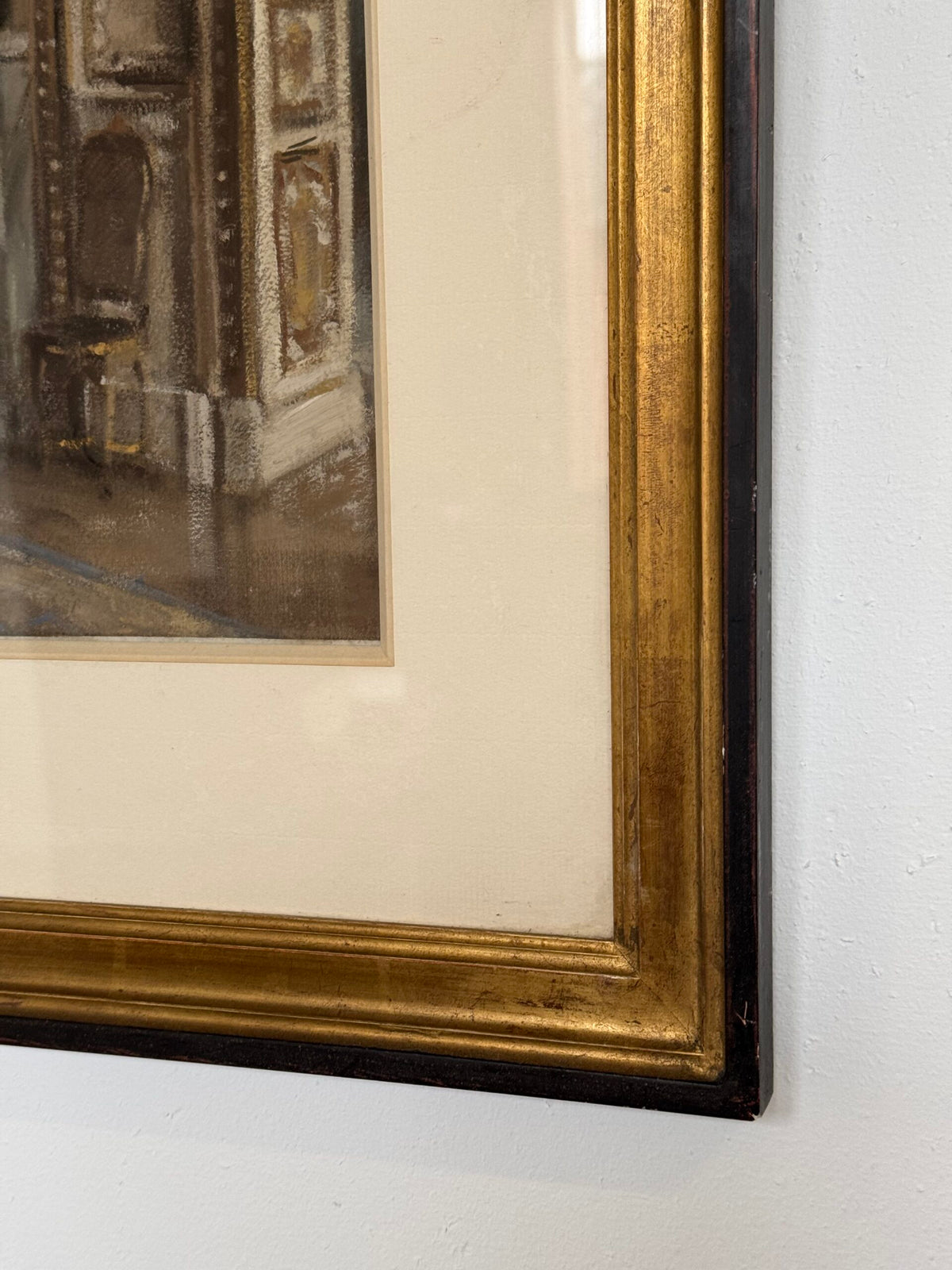 Pastel Drawing of a French Chateau Salon, Signed G. Gay, 1939, photo 10