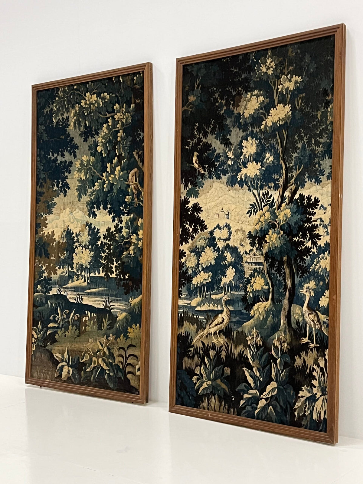Pair of Framed 18th Century Aubusson Tapestries, France, photo 7