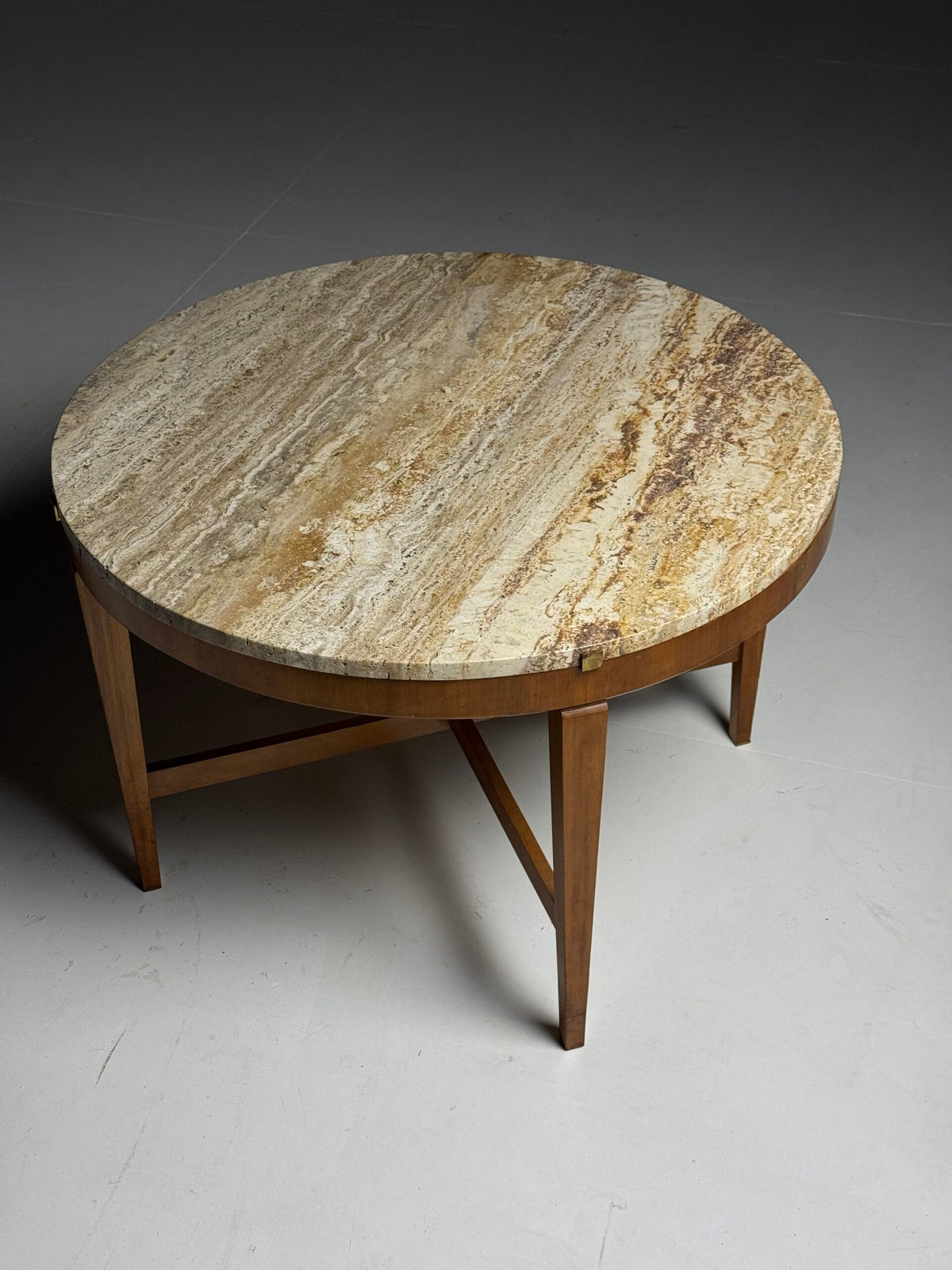 Vintage Travertine Top Coffee Table, Belgium, photo 15