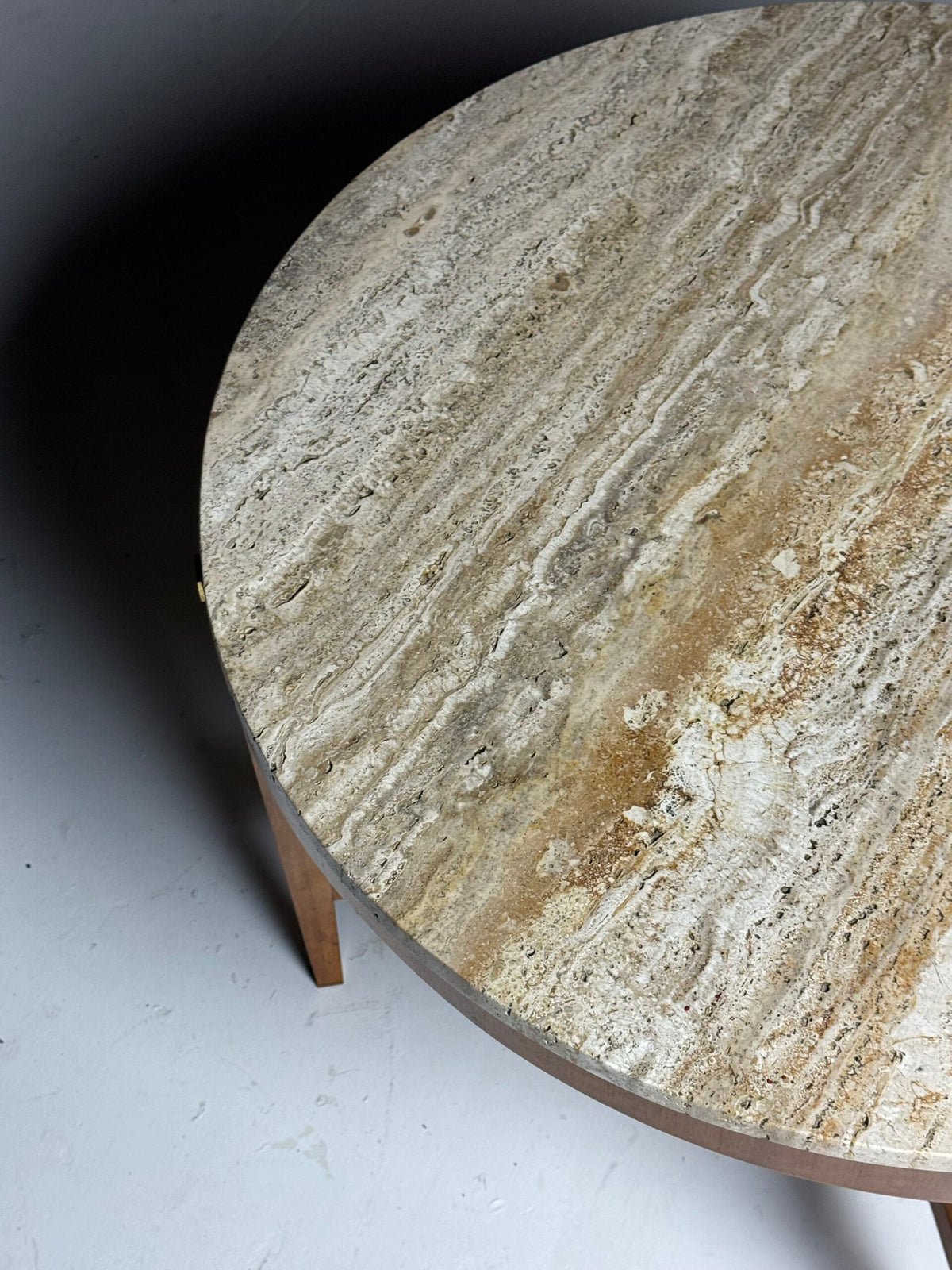 Vintage Travertine Top Coffee Table, Belgium, photo 12