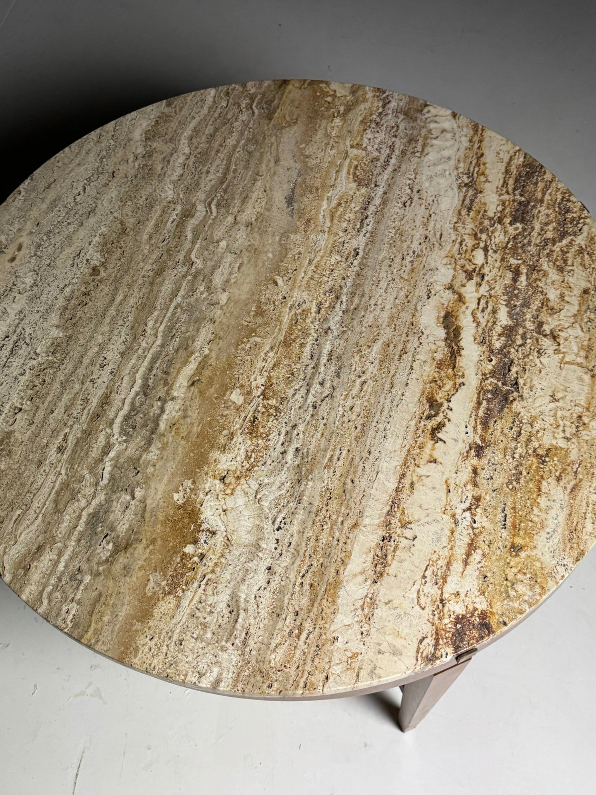 Vintage Travertine Top Coffee Table, Belgium, photo 11