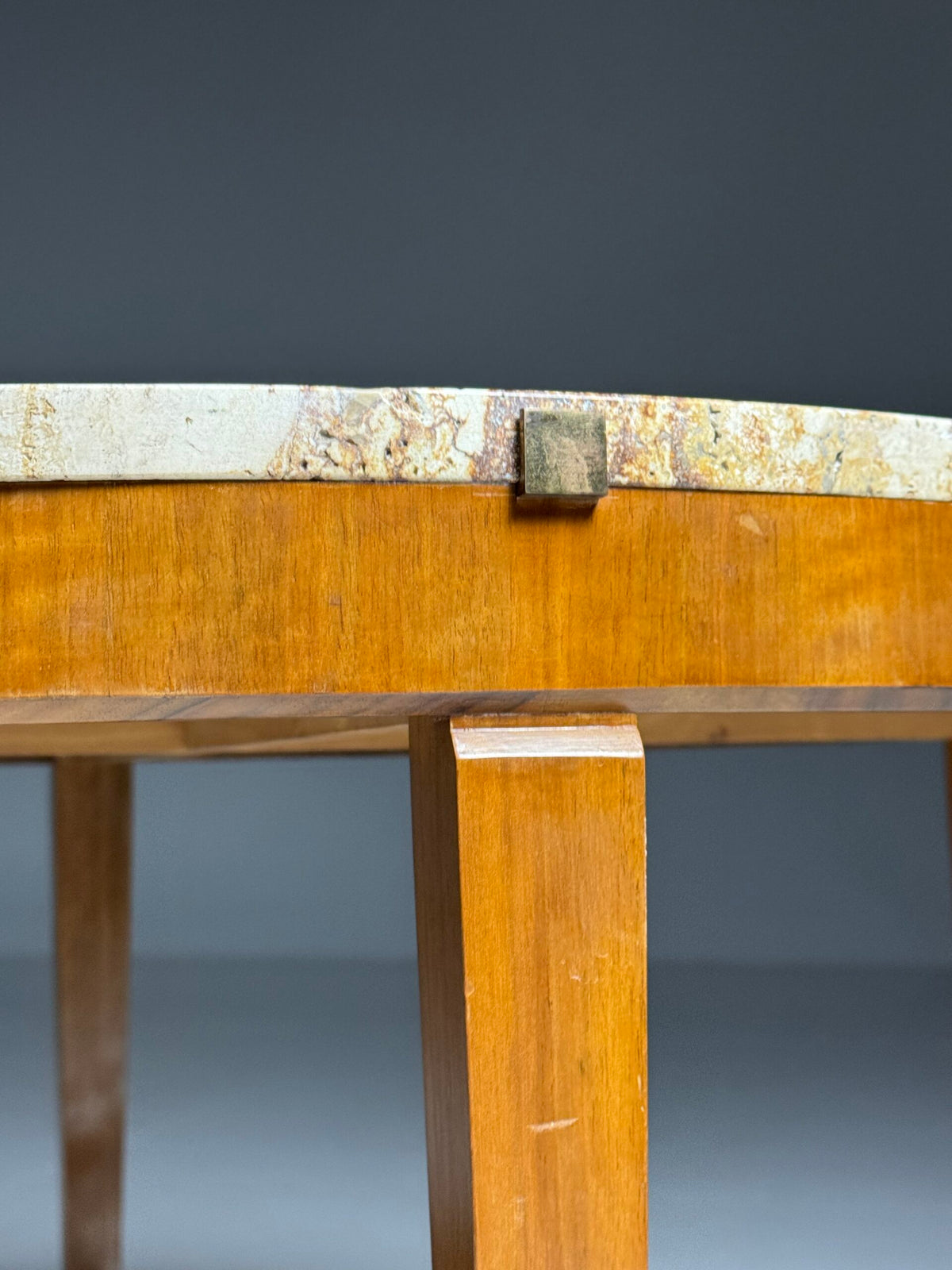 Vintage Travertine Top Coffee Table, Belgium, photo 6