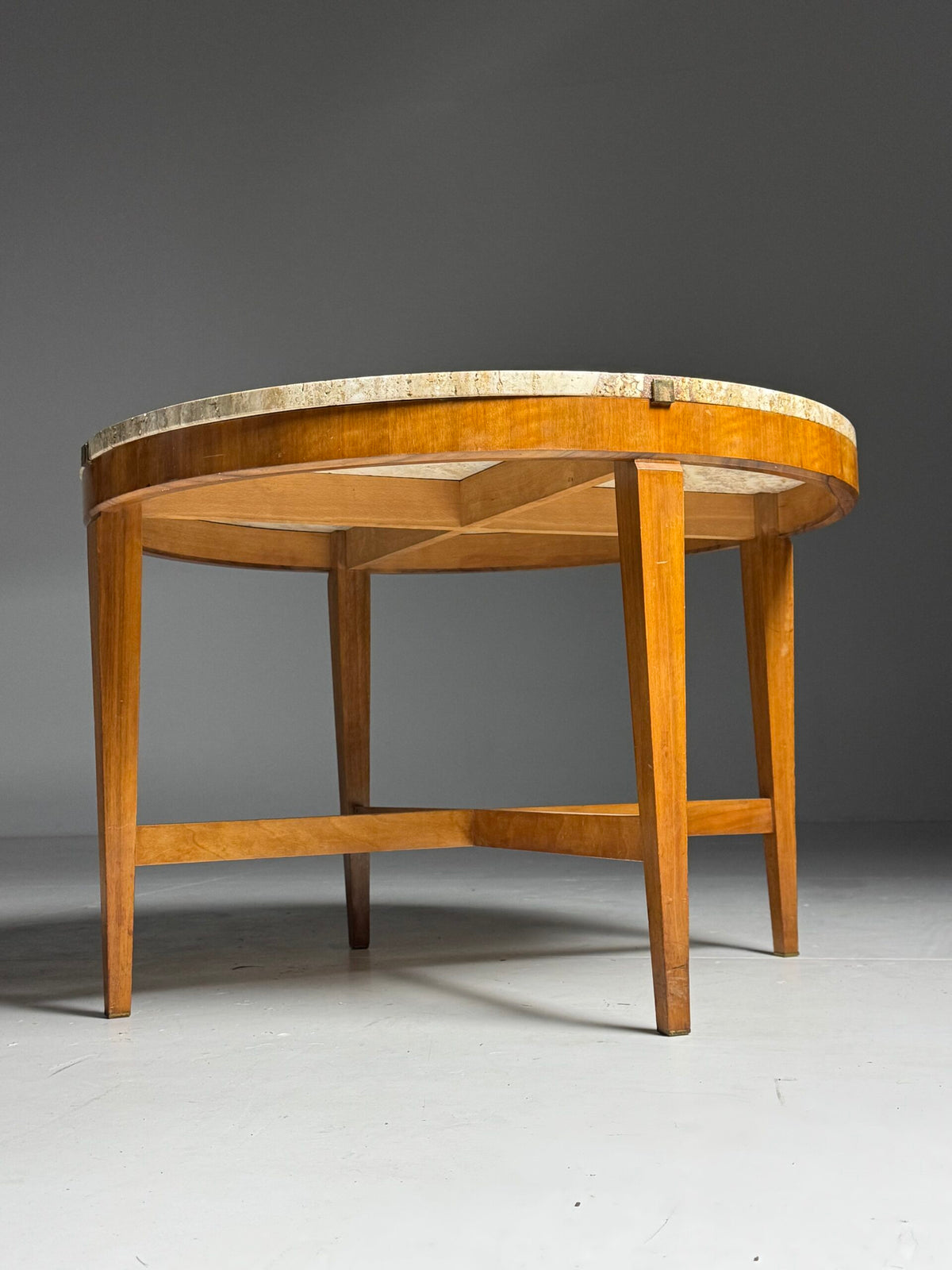 Vintage Travertine Top Coffee Table, Belgium, photo 4