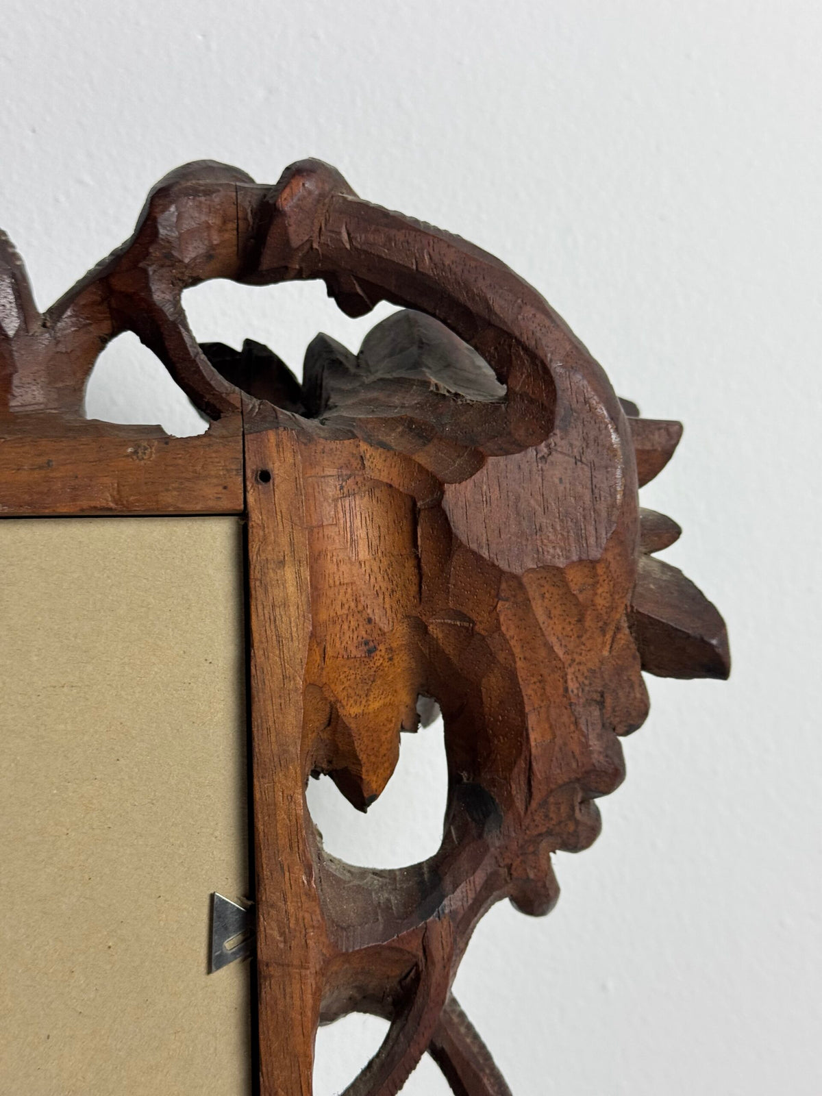Hand Carved Black Forest Mirror, Germany c. 1900, photo 4