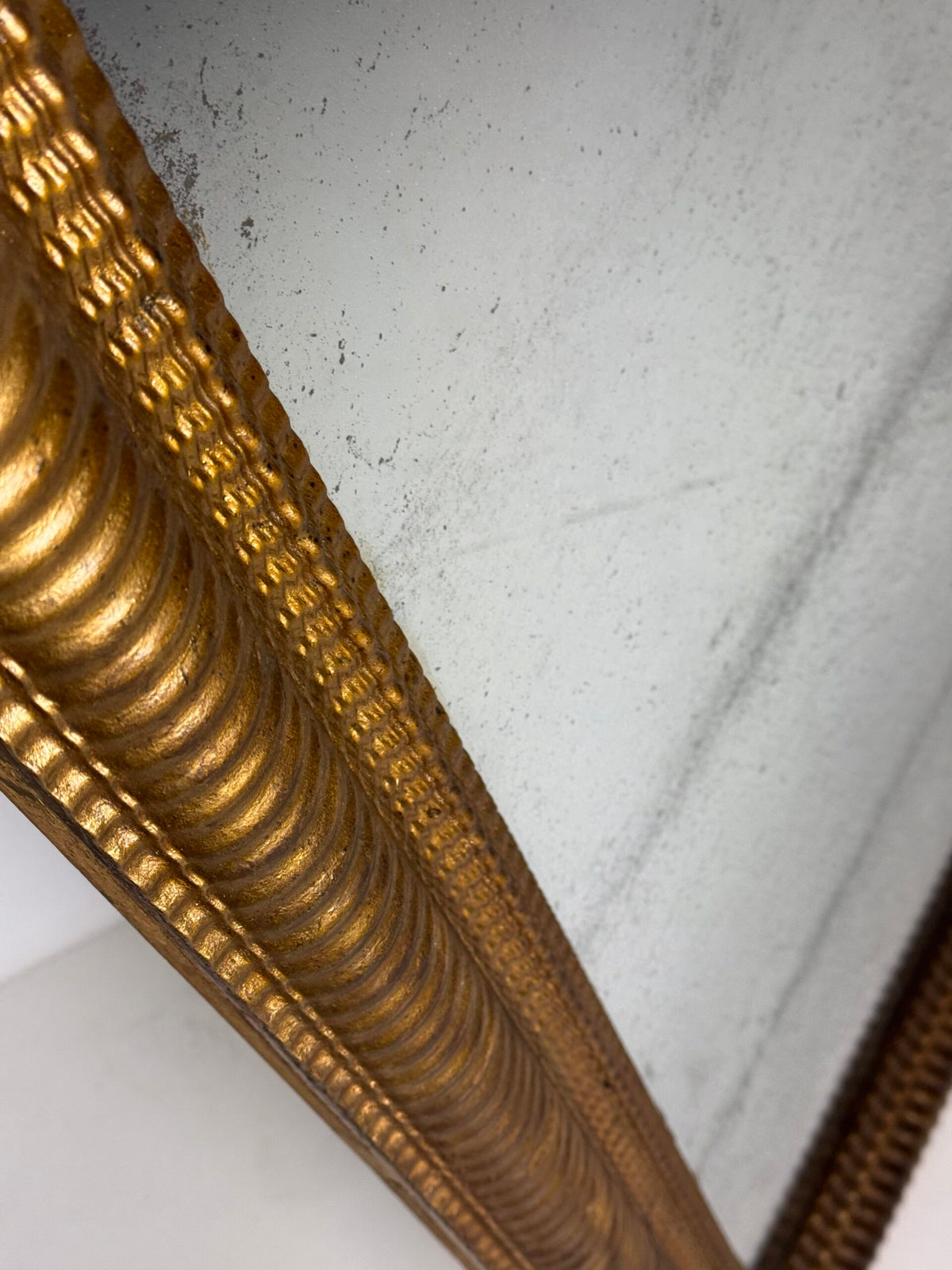 French Gilt Ribbed Frame Mirror, 19th Century, photo 8