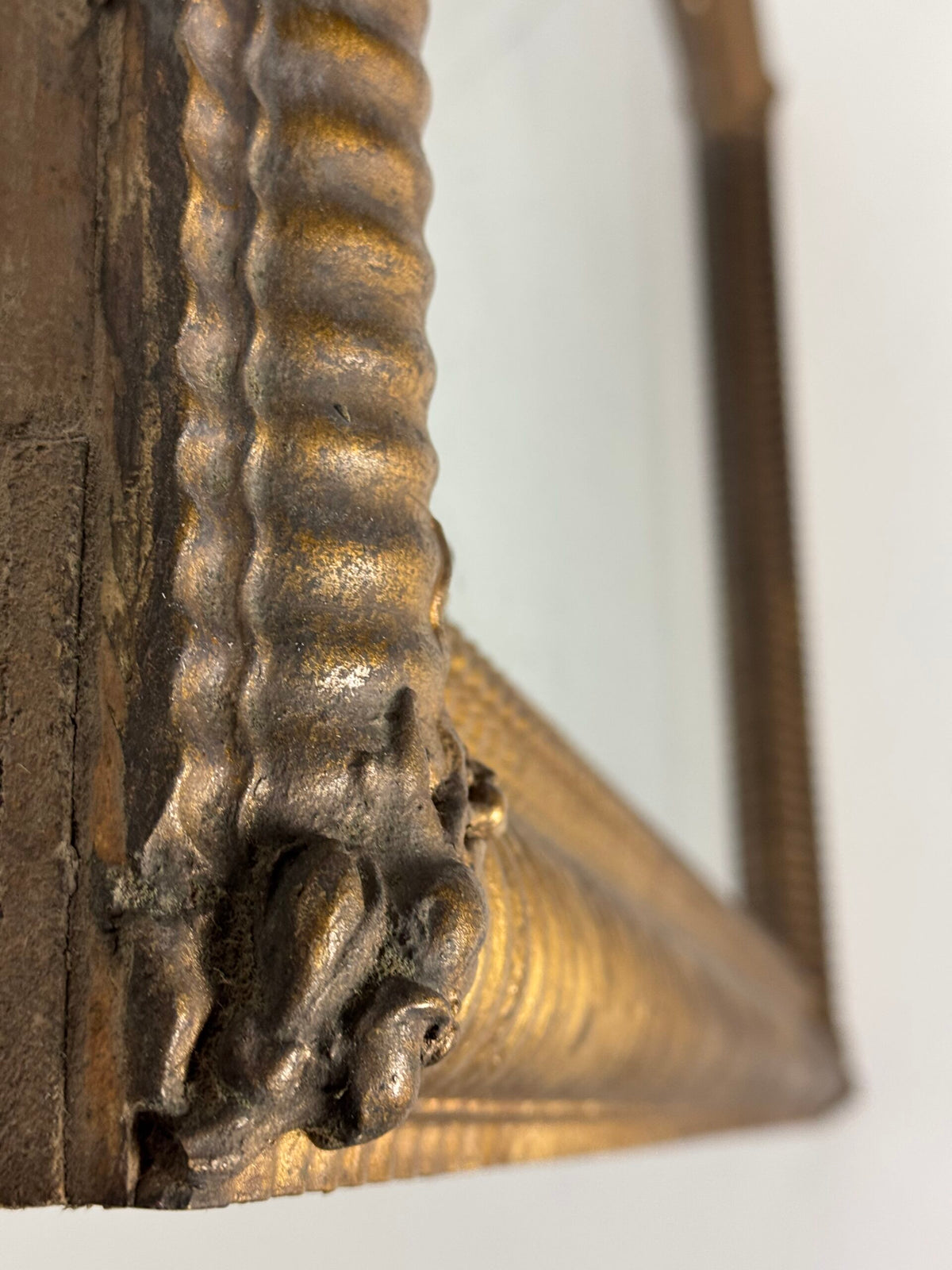 French Gilt Ribbed Frame Mirror, 19th Century, photo 6