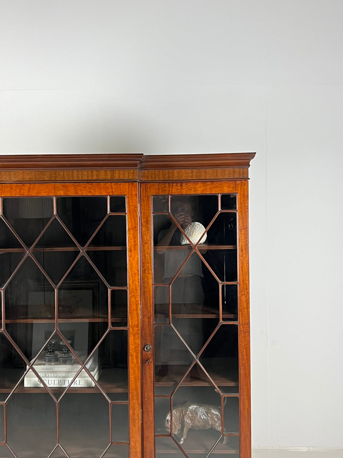 English Mahogany Breakfront Display Cabinet, 19th Century, photo 14