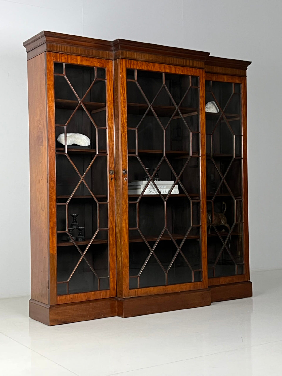 English Mahogany Breakfront Display Cabinet, 19th Century, photo 15