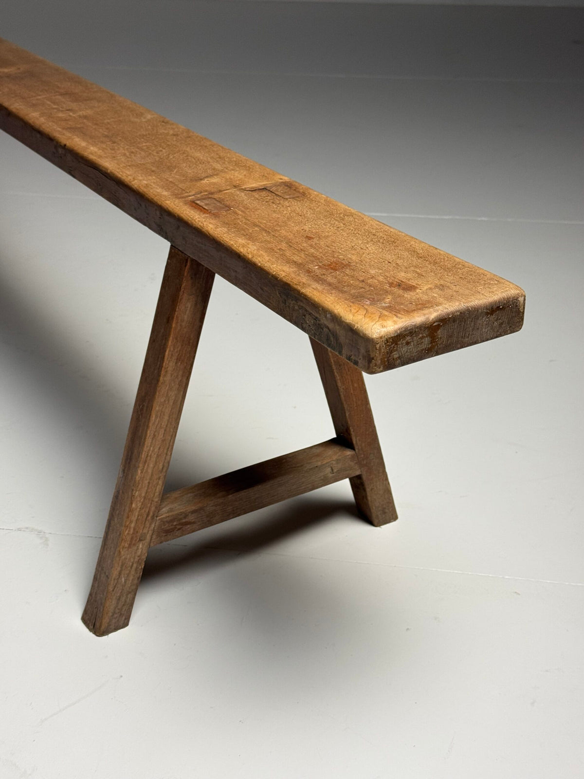 Pair of French Oak Dining Benches, 260 cm, c. 1900, photo 9