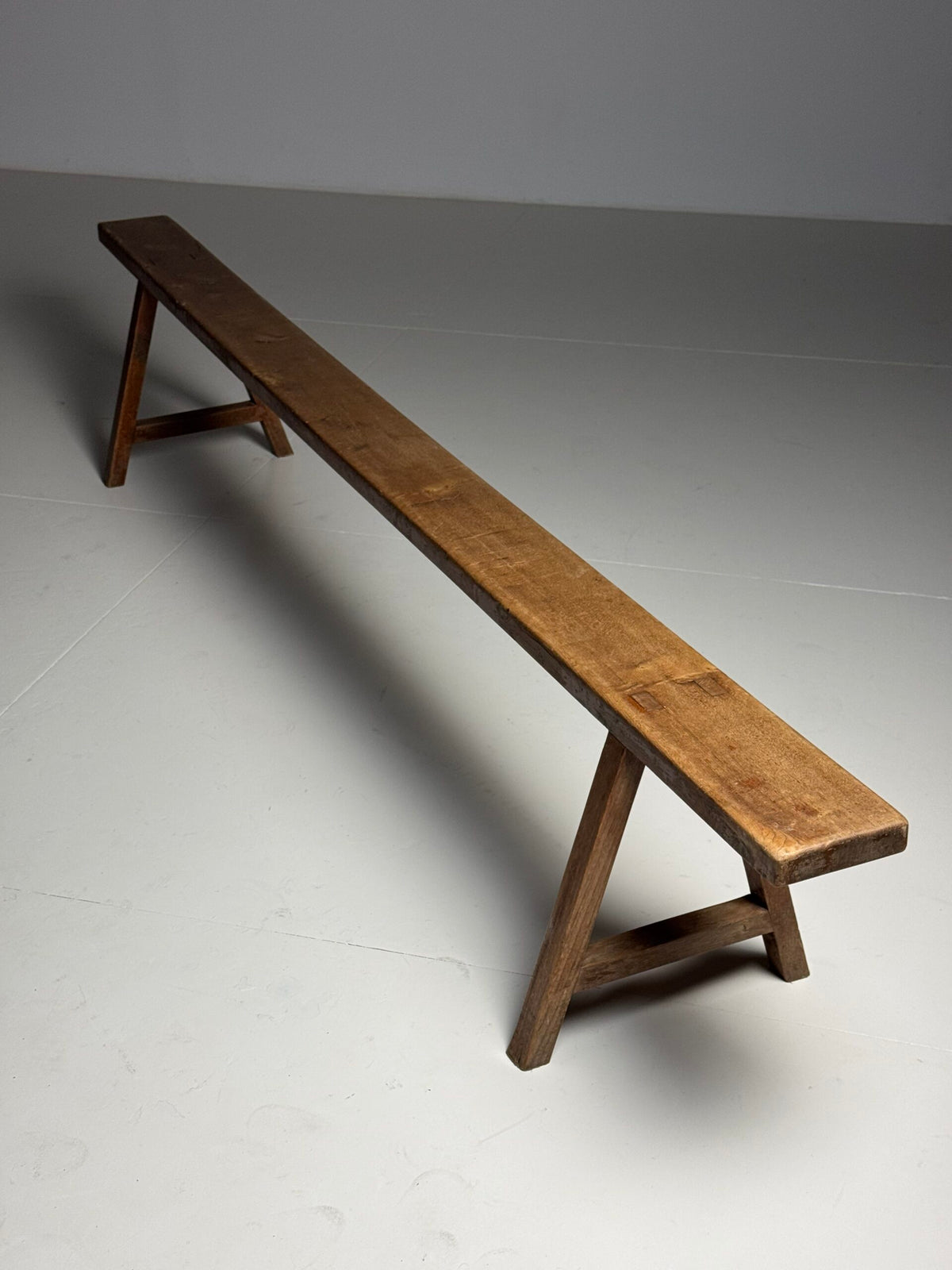 Pair of French Oak Dining Benches, 260 cm, c. 1900, photo 7