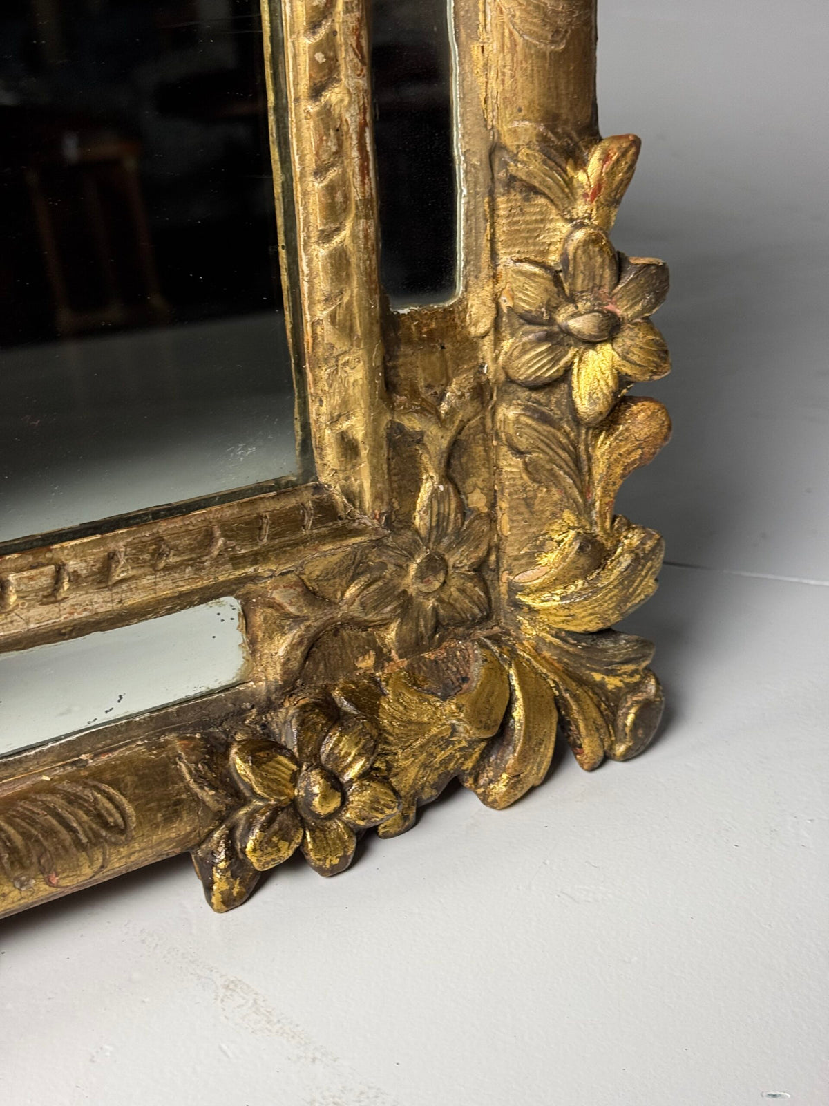 French Louis XV Period Giltwood Mirror, 18th Century, photo 14