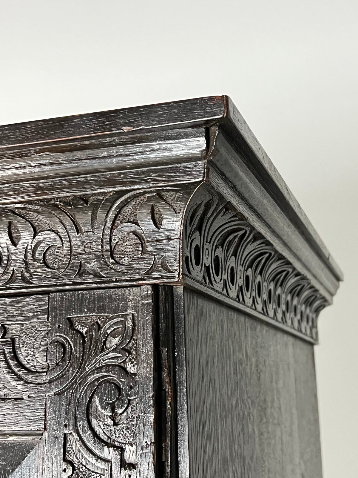 Victorian Oak Cabinet with Hand Carved Panels, c. 1860, photo 11