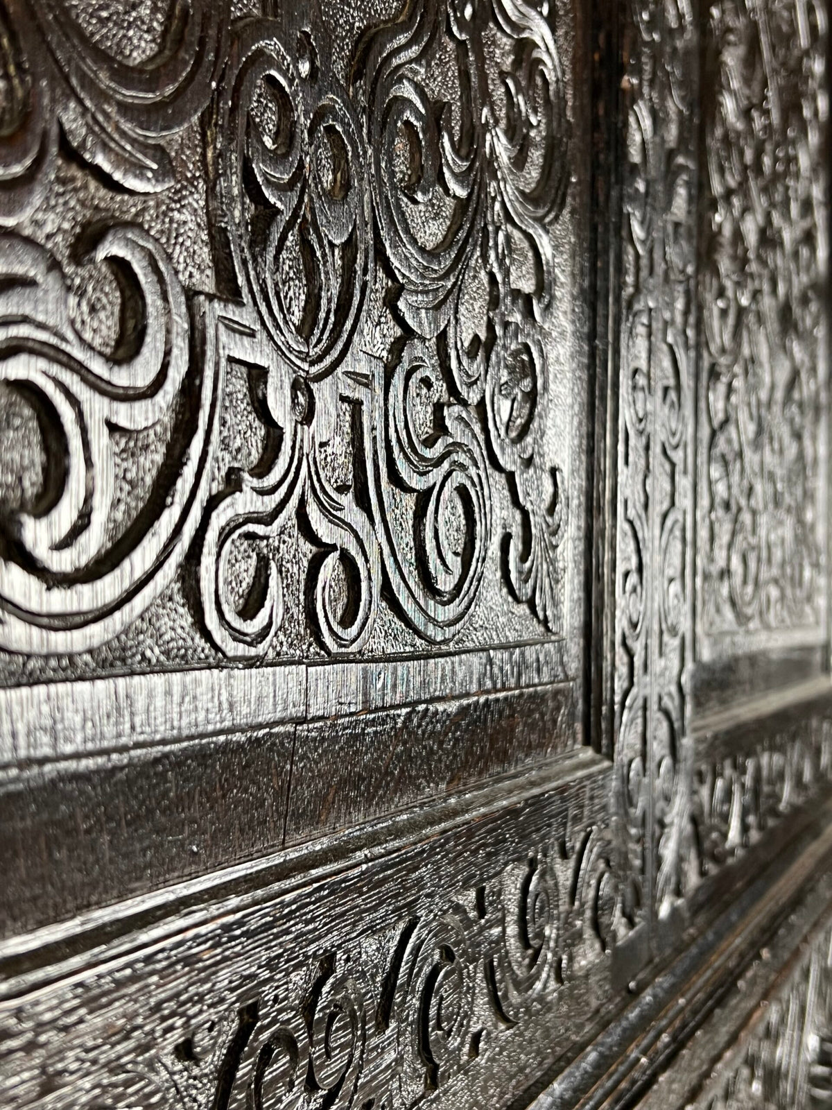 Victorian Oak Cabinet with Hand Carved Panels, c. 1860, photo 6