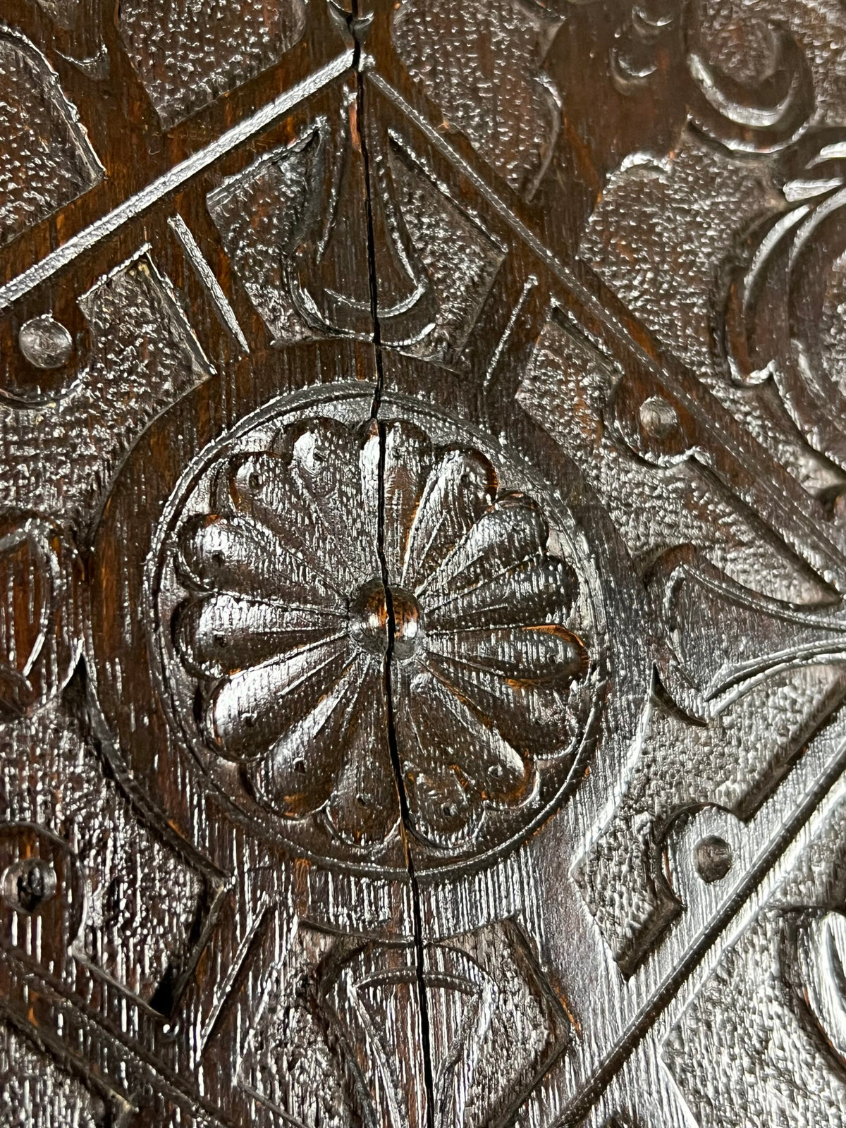 Victorian Oak Cabinet with Hand Carved Panels, c. 1860, photo 19
