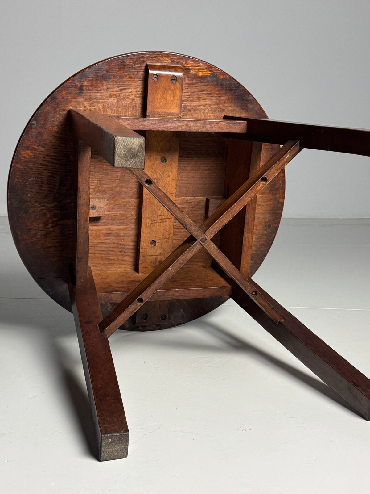English Solid Oak Side Table, c. 1900, photo 2