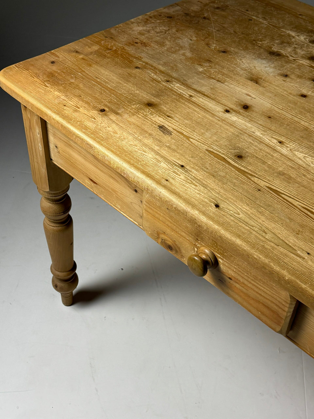 Rustic Solid Pine Dining Table with Six Drawers, 190 cm, photo 5