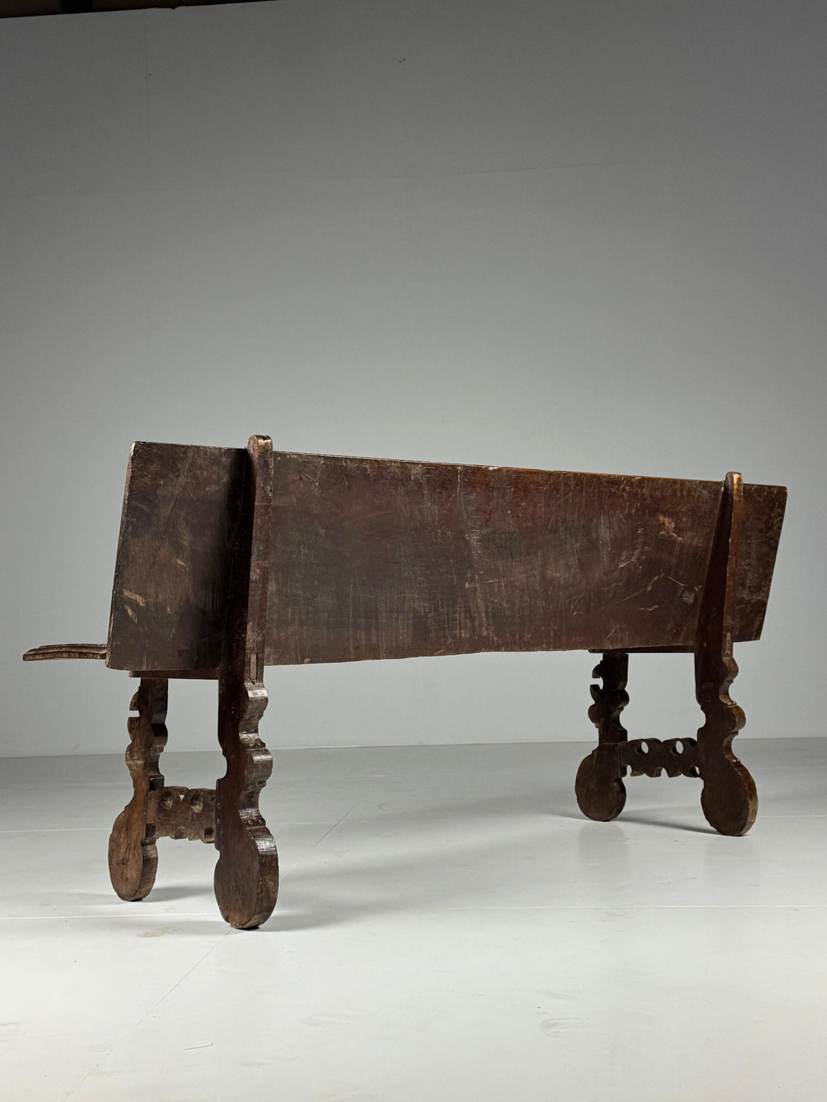 Spanish Solid Walnut Bench, 18th Century, photo 15