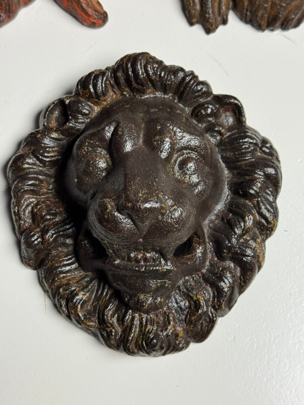 Set of Three Cast Iron Lion Heads, France, 19th Century, photo 8
