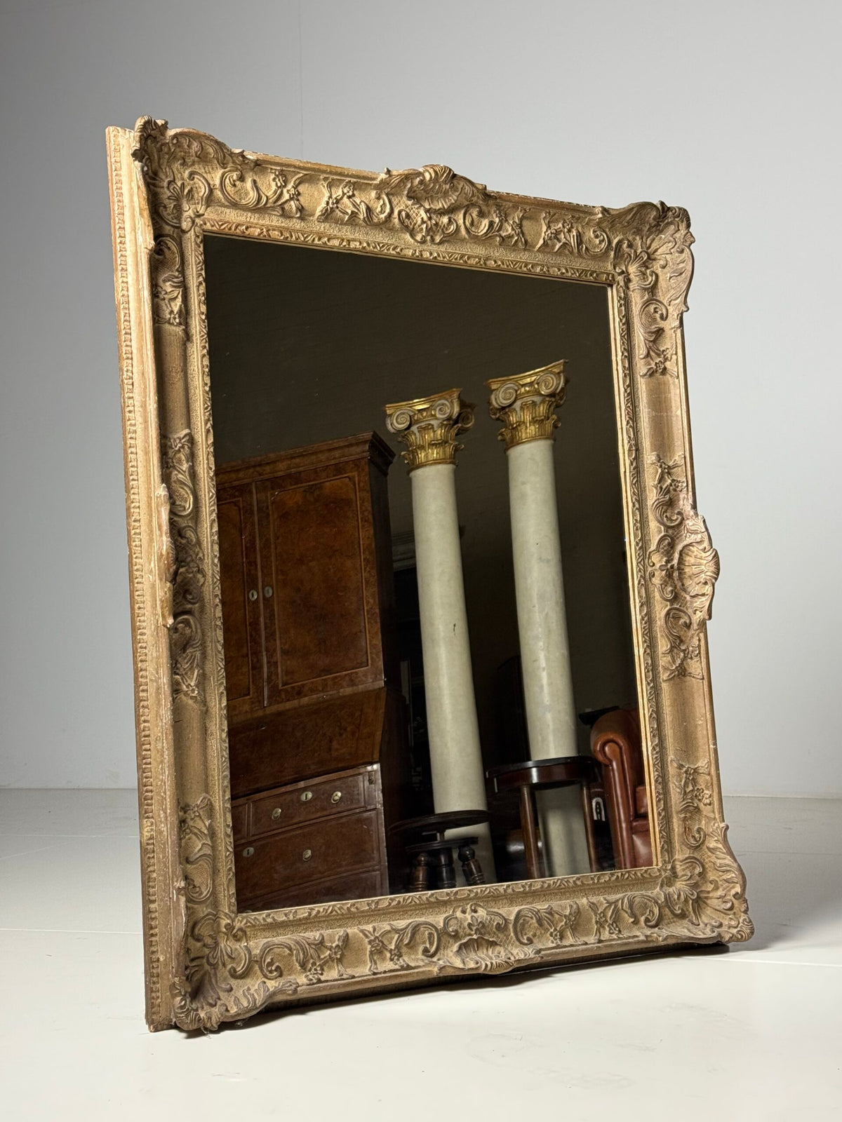Large Classic Dutch Mirror, Mid 20th Century Frame, photo 14