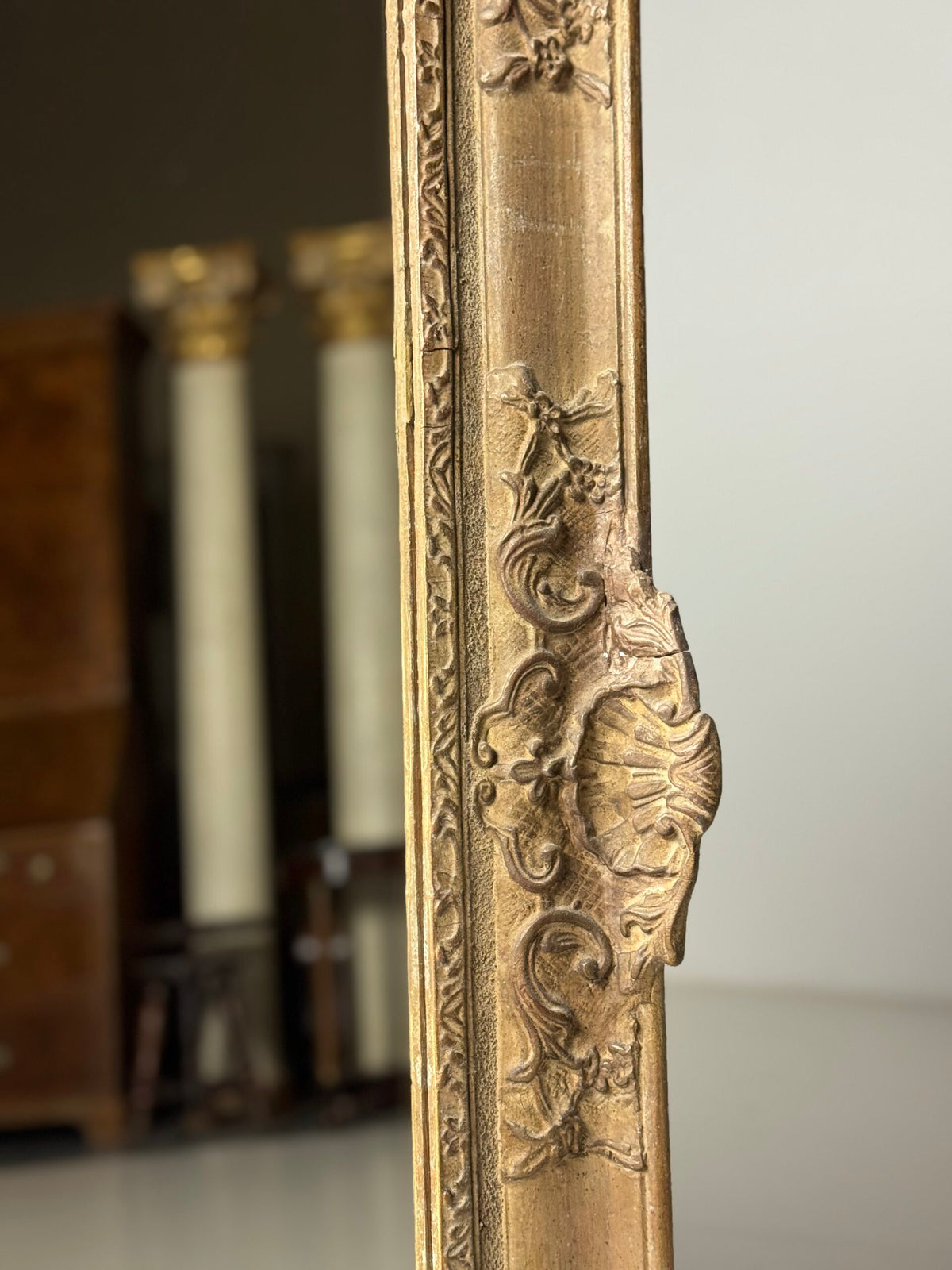 Large Classic Dutch Mirror, Mid 20th Century Frame, photo 10