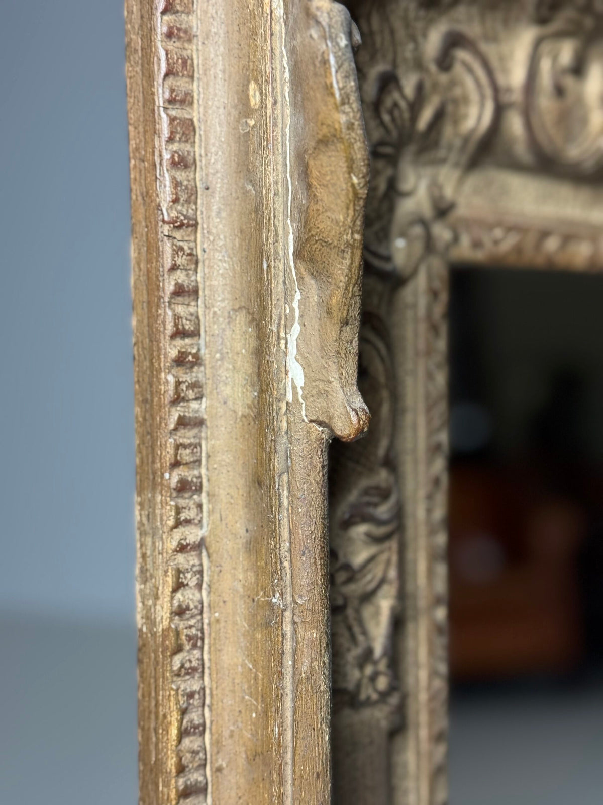 Large Classic Dutch Mirror, Mid 20th Century Frame, photo 6