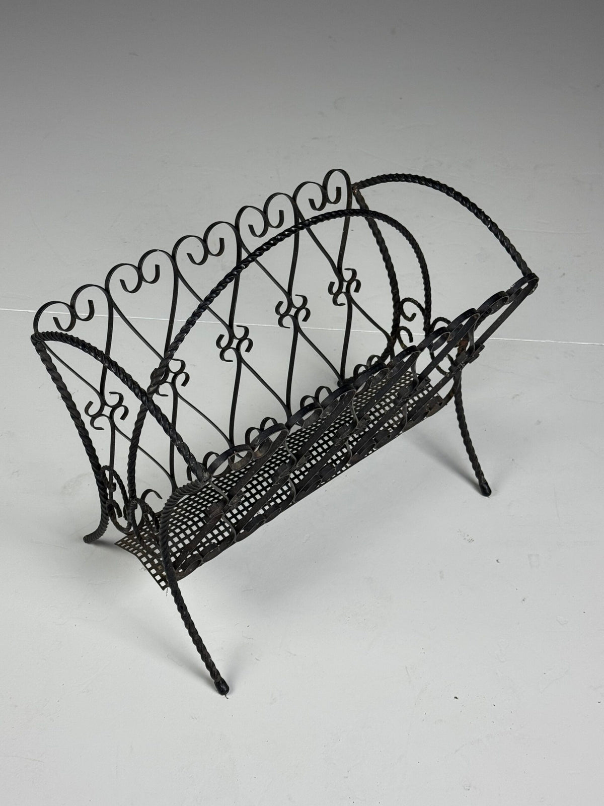 Wrought Iron Magazine Rack, Mid 20th Century, photo 11