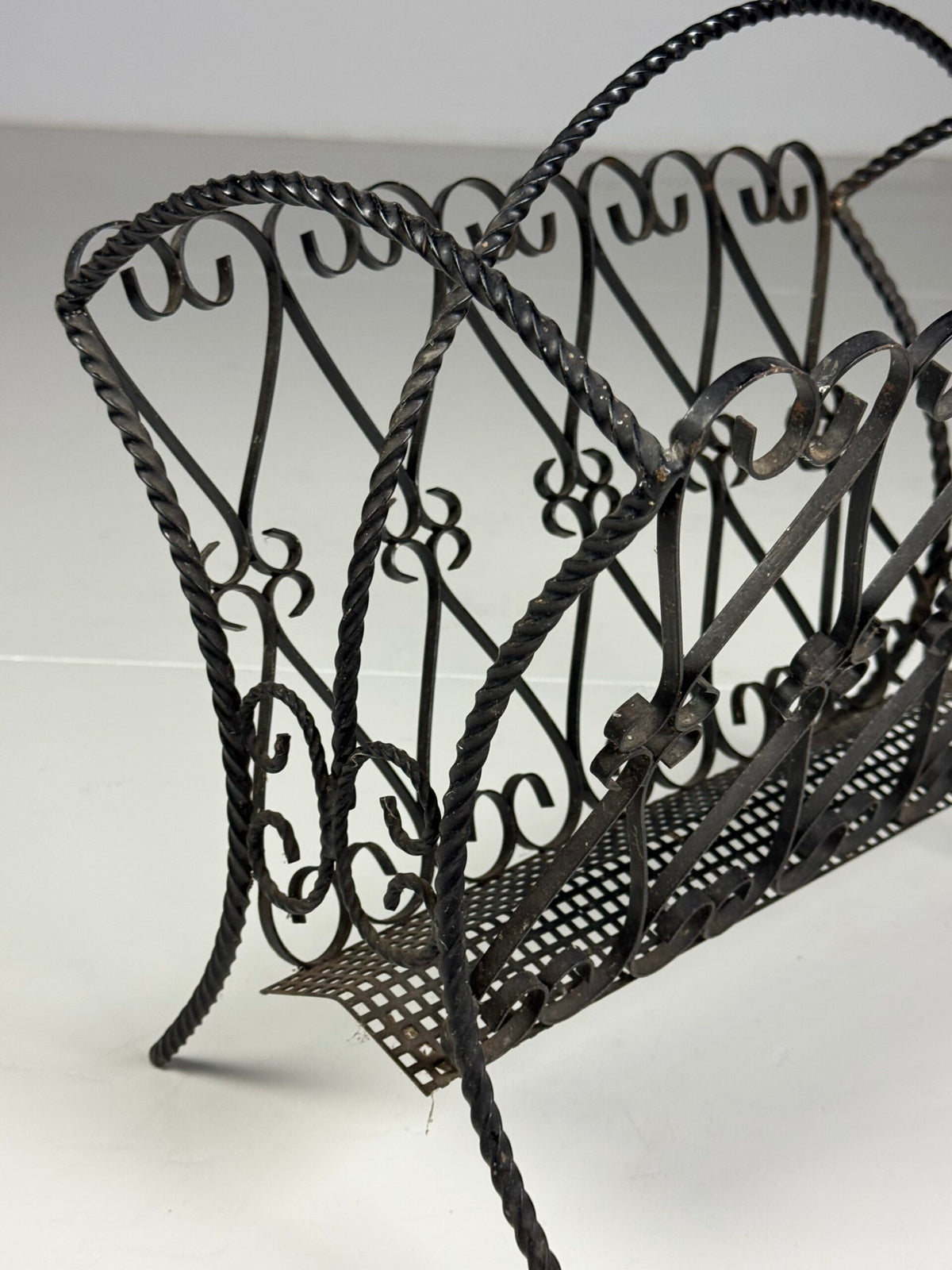 Wrought Iron Magazine Rack, Mid 20th Century, photo 5