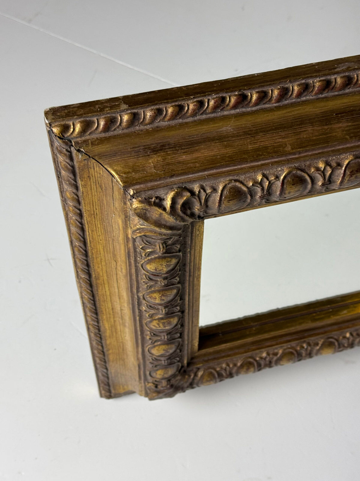 Vintage Square Gold Coloured Mirror, Mid 20th Century, photo 14
