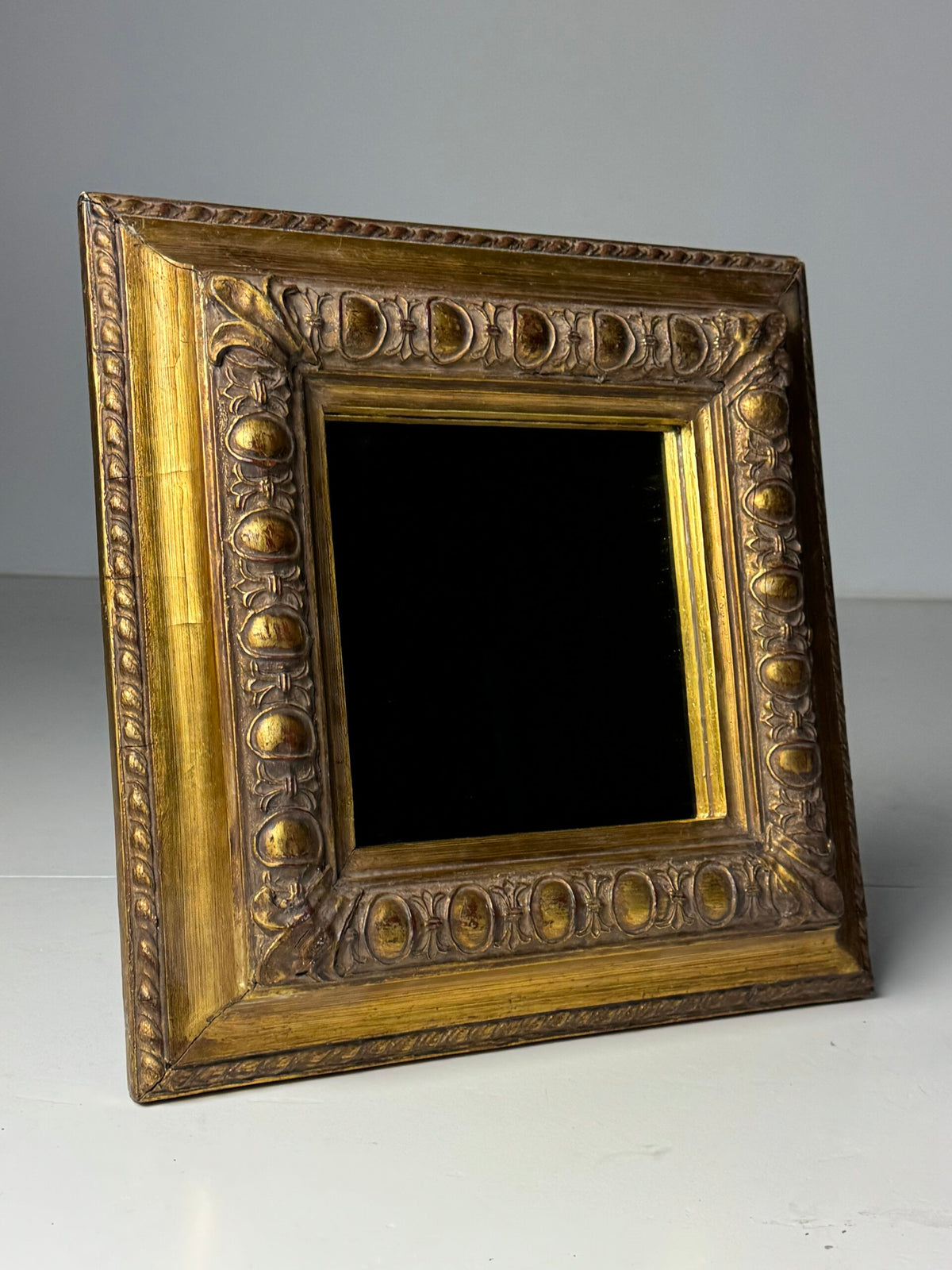 Vintage Square Gold Coloured Mirror, Mid 20th Century, photo 1