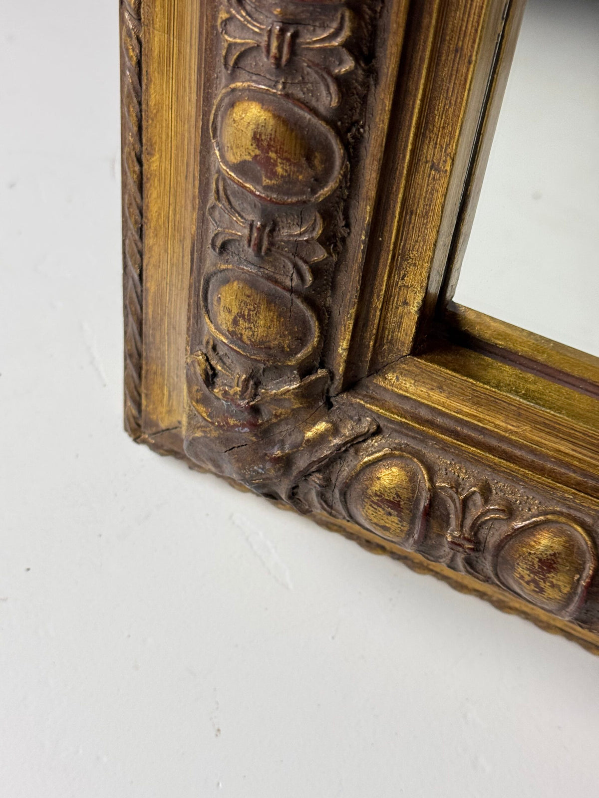Vintage Square Gold Coloured Mirror, Mid 20th Century, photo 7