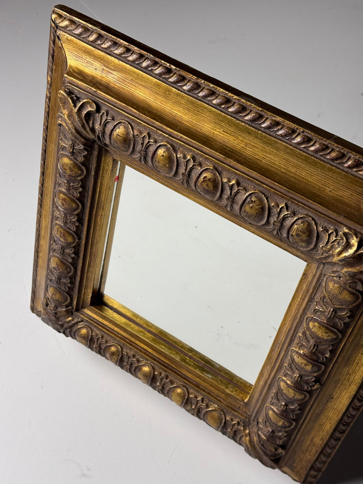 Vintage Square Gold Coloured Mirror, Mid 20th Century, photo 4