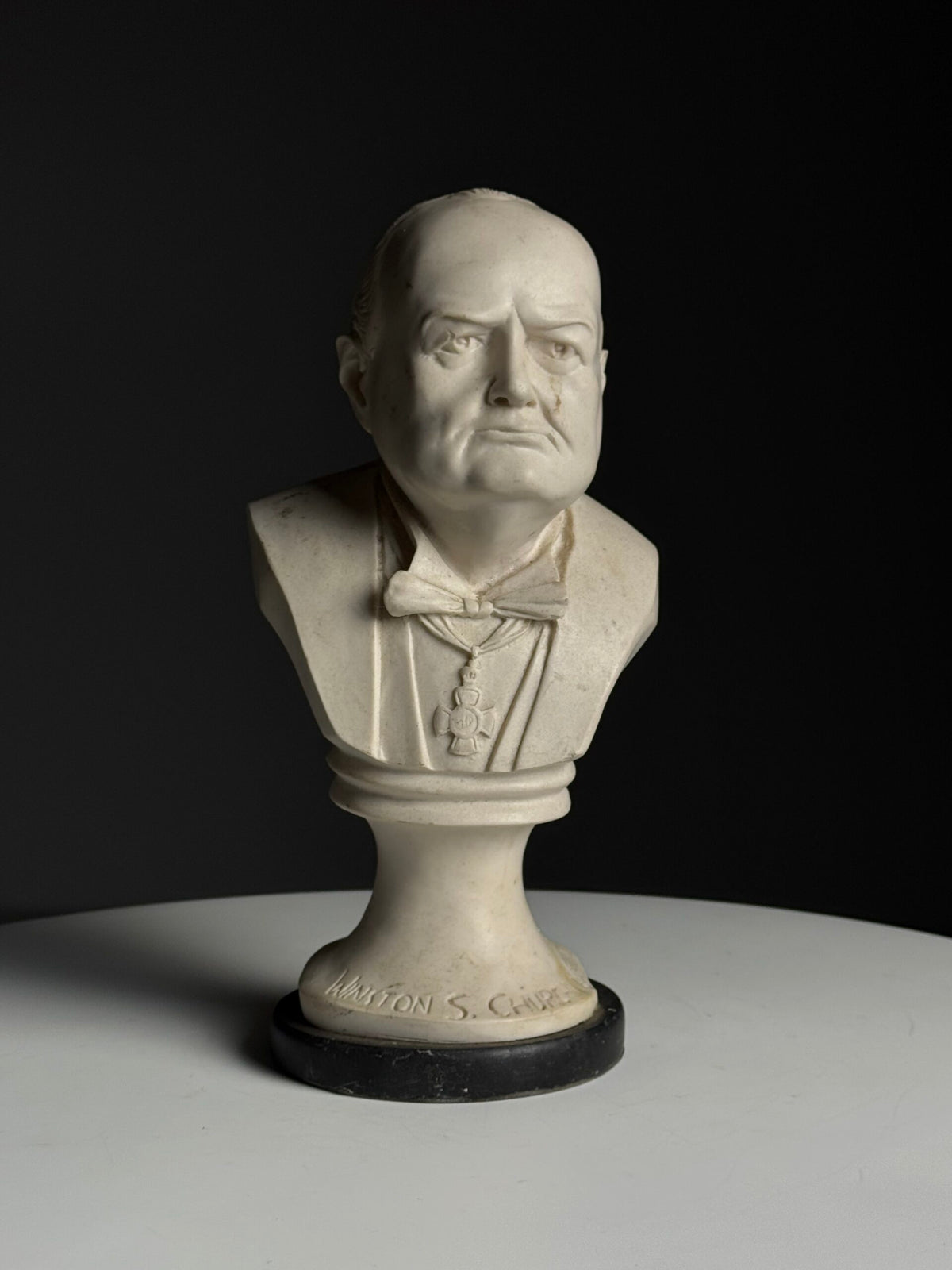 Cast Marble Bust of Winston Churchill, Mid 20th Century, photo 2