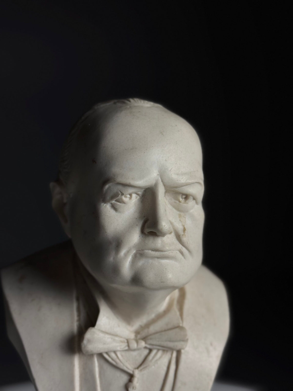 Cast Marble Bust of Winston Churchill, Mid 20th Century, photo 9