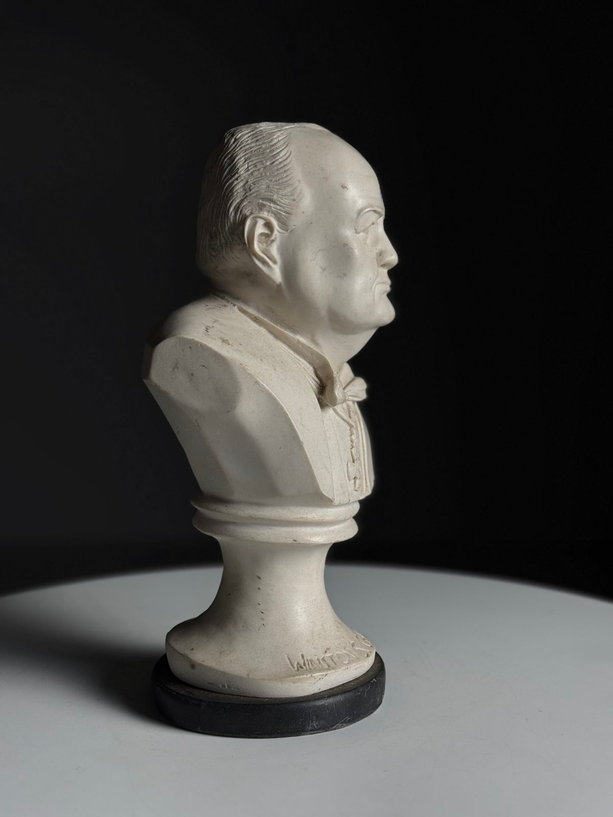 Cast Marble Bust of Winston Churchill, Mid 20th Century, photo 10