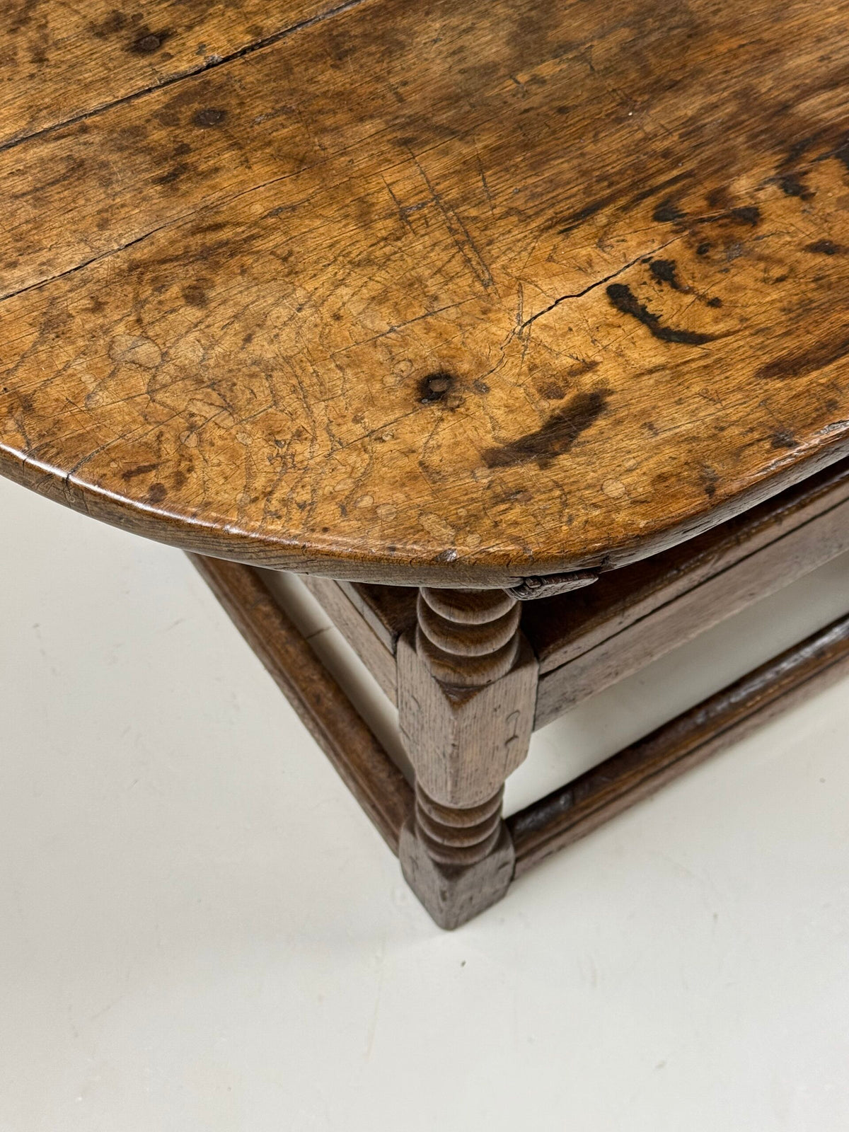 English Oak Monk's Bench Table, 18th Century, photo 22