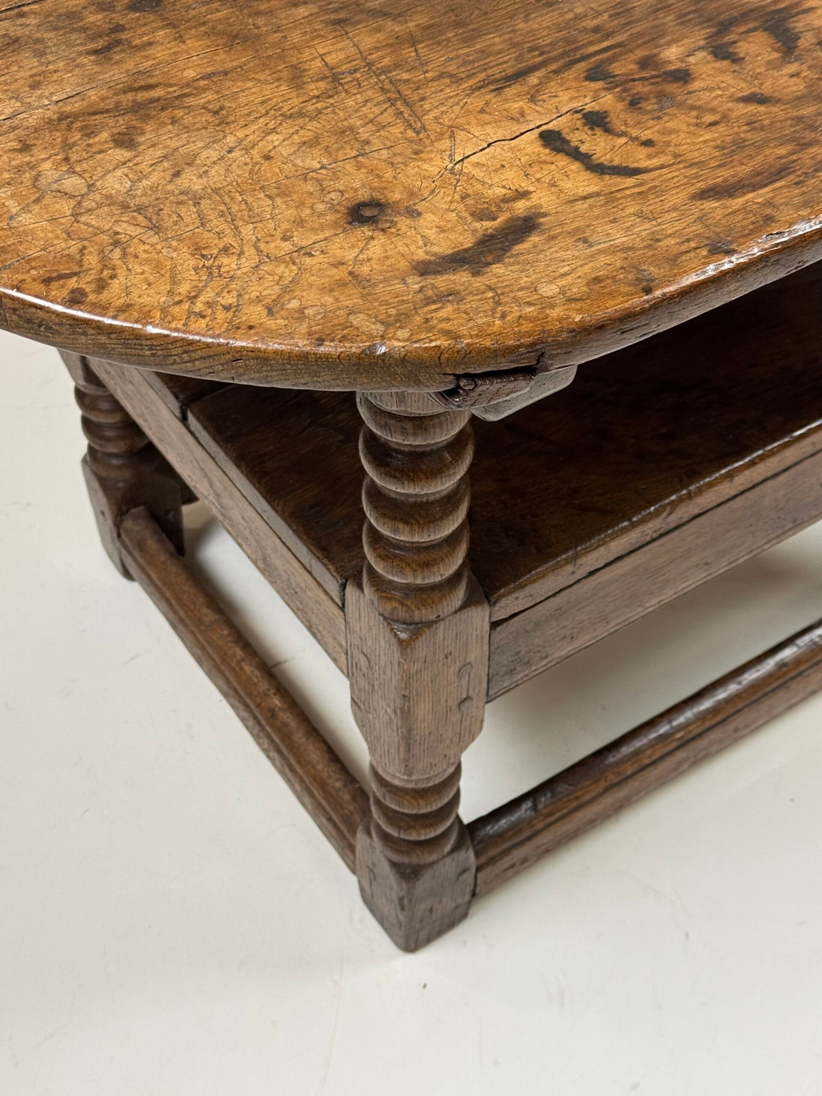 English Oak Monk's Bench Table, 18th Century, photo 21