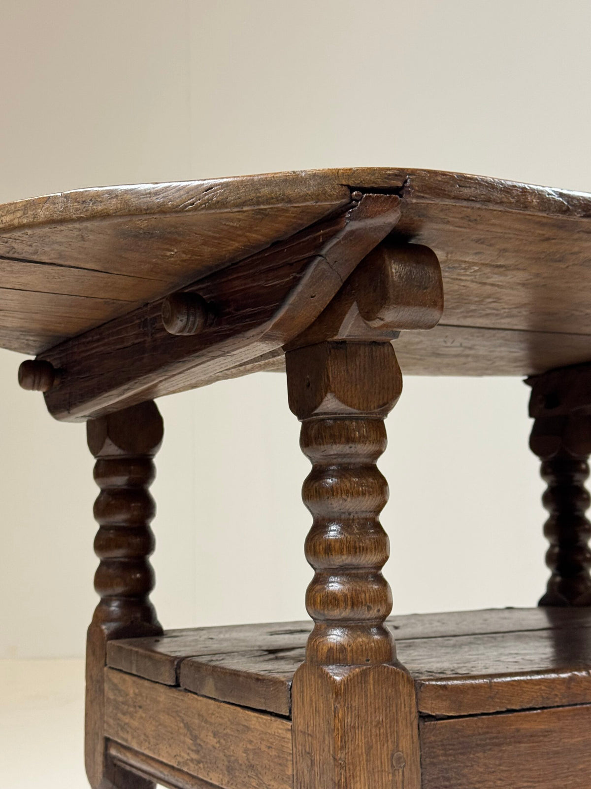 English Oak Monk's Bench Table, 18th Century, photo 20