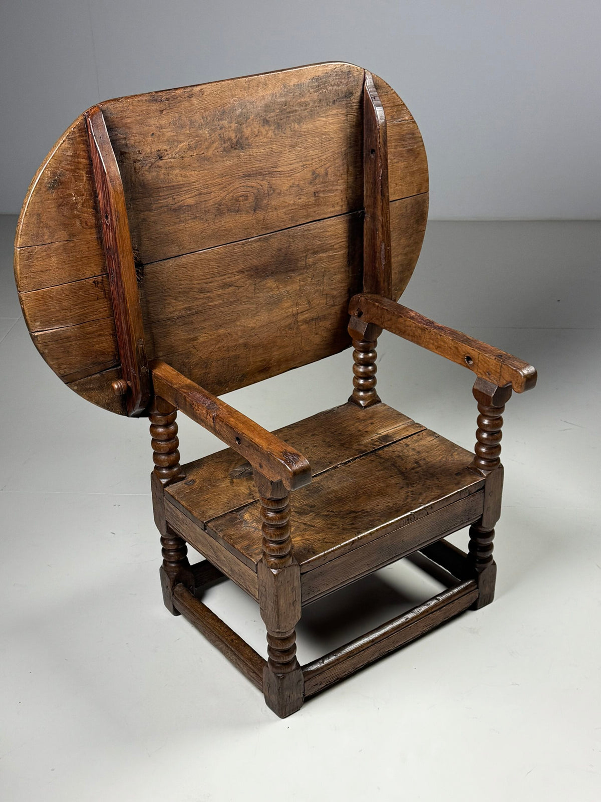English Oak Monk's Bench Table, 18th Century, photo 12