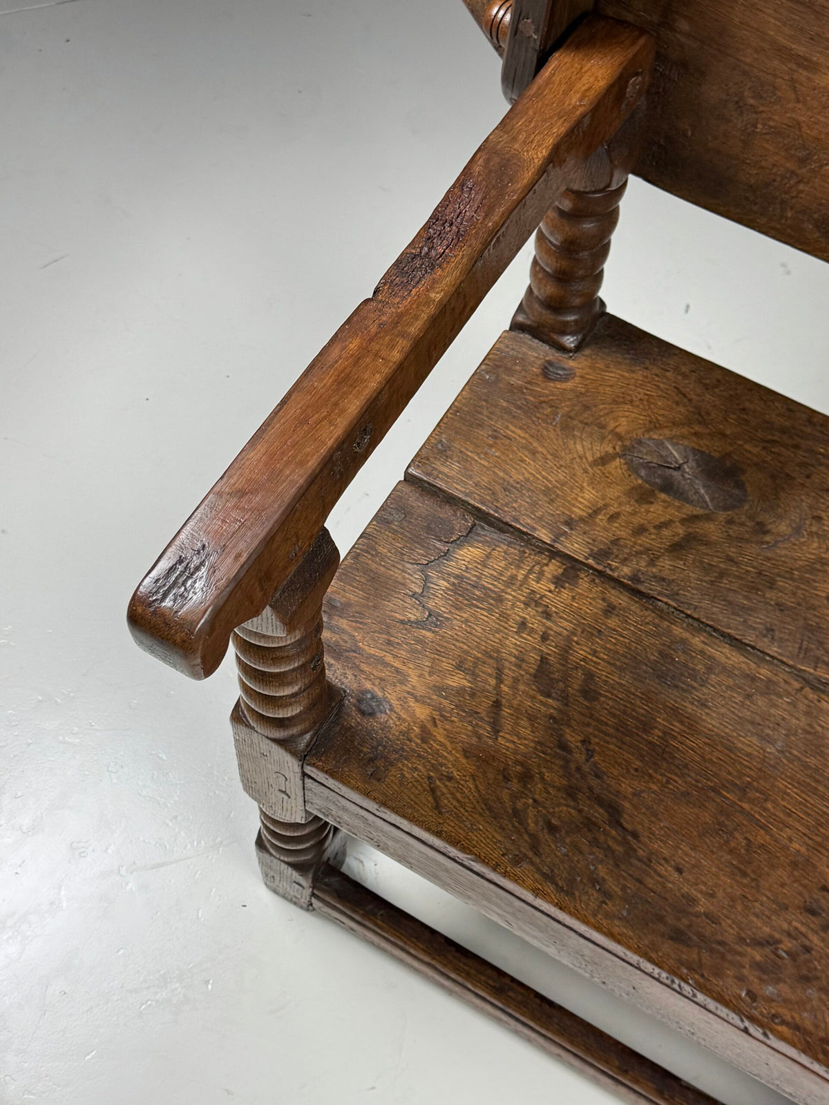 English Oak Monk's Bench Table, 18th Century, photo 7