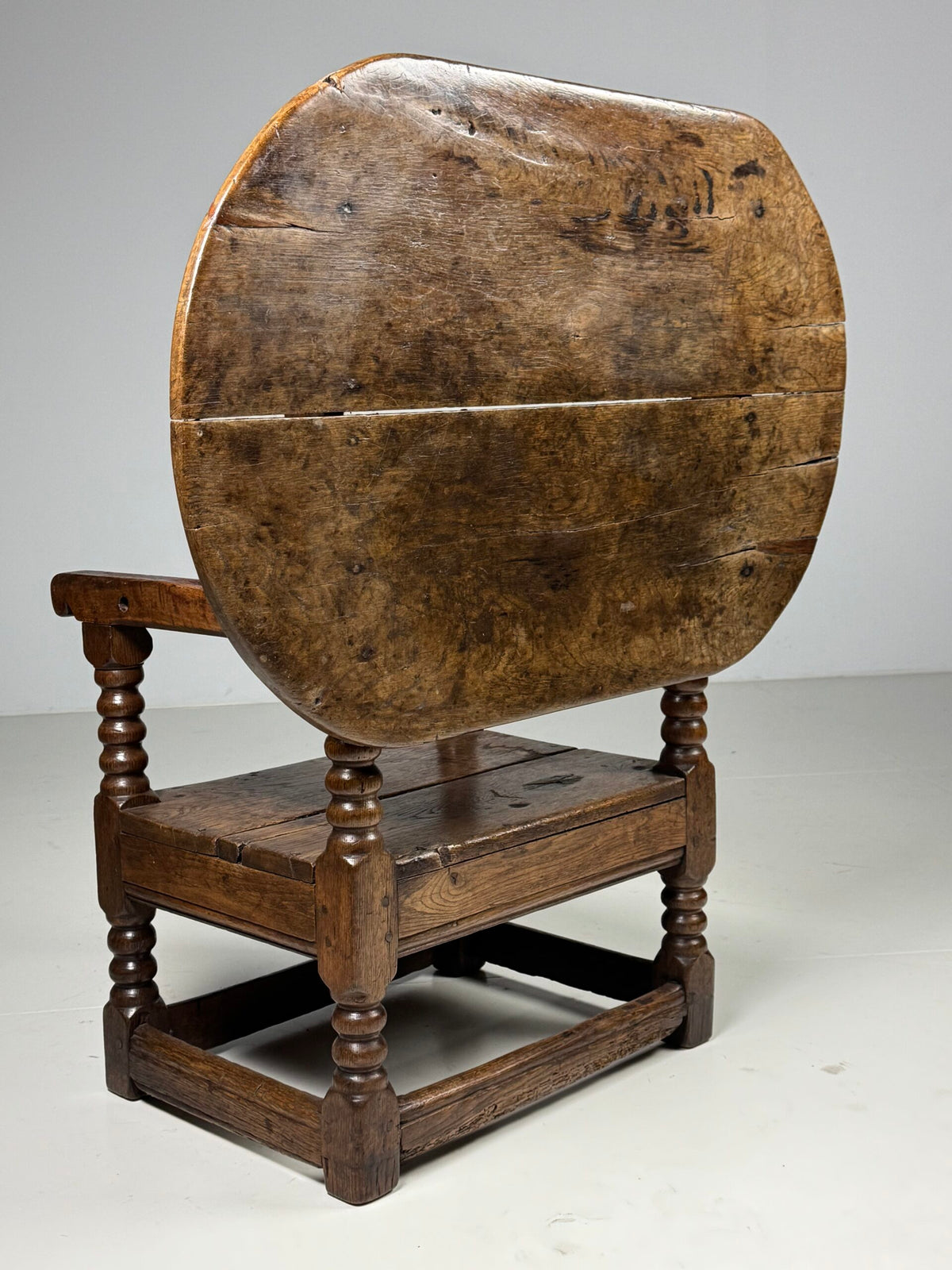 English Oak Monk's Bench Table, 18th Century, photo 2
