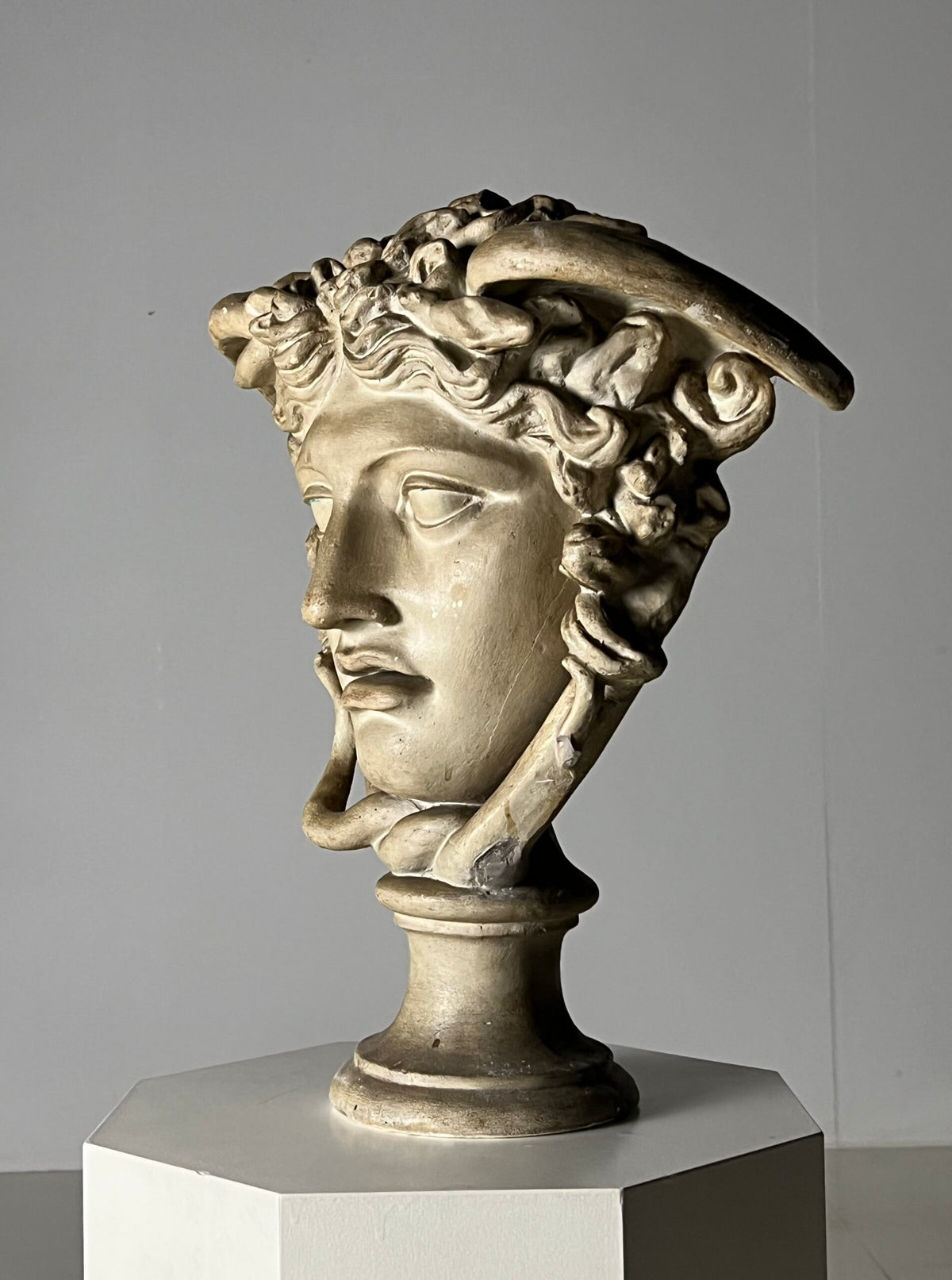 Vintage Plaster Sculpture of Medusa, Late 20th Century, photo 4