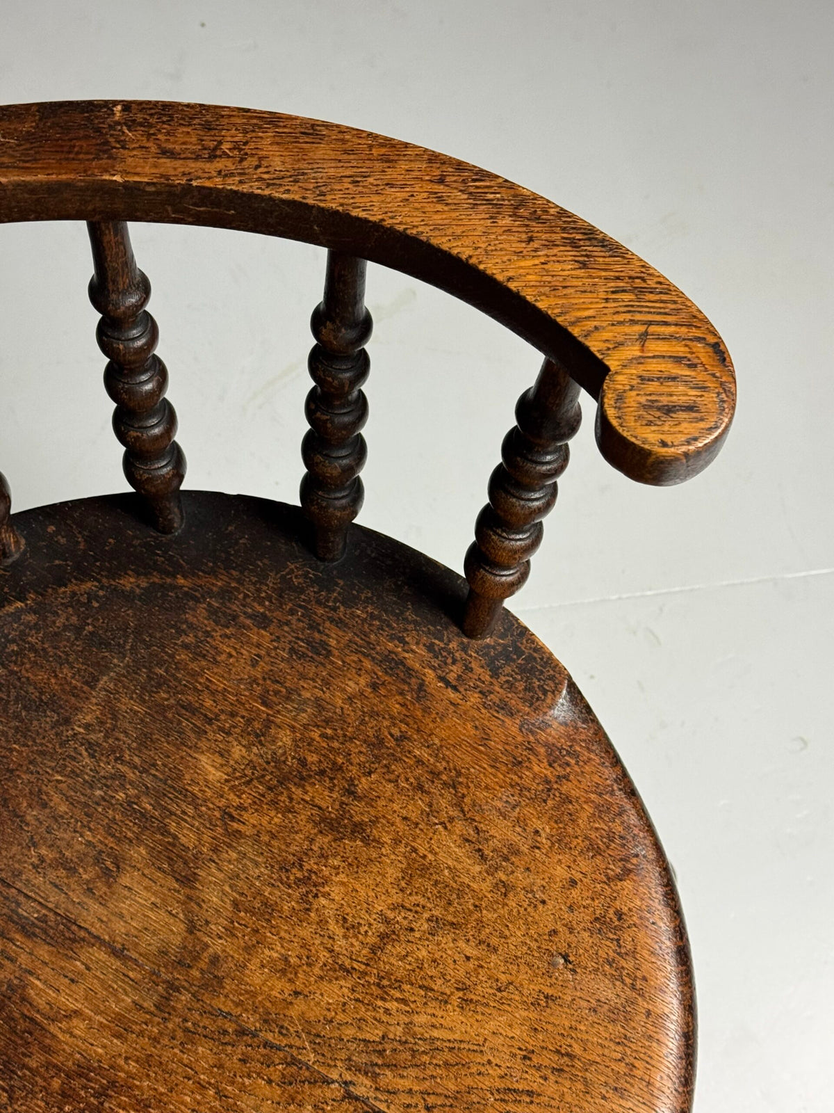 Antique Oak Bobbin Armchair, Early 20th Century, photo 12