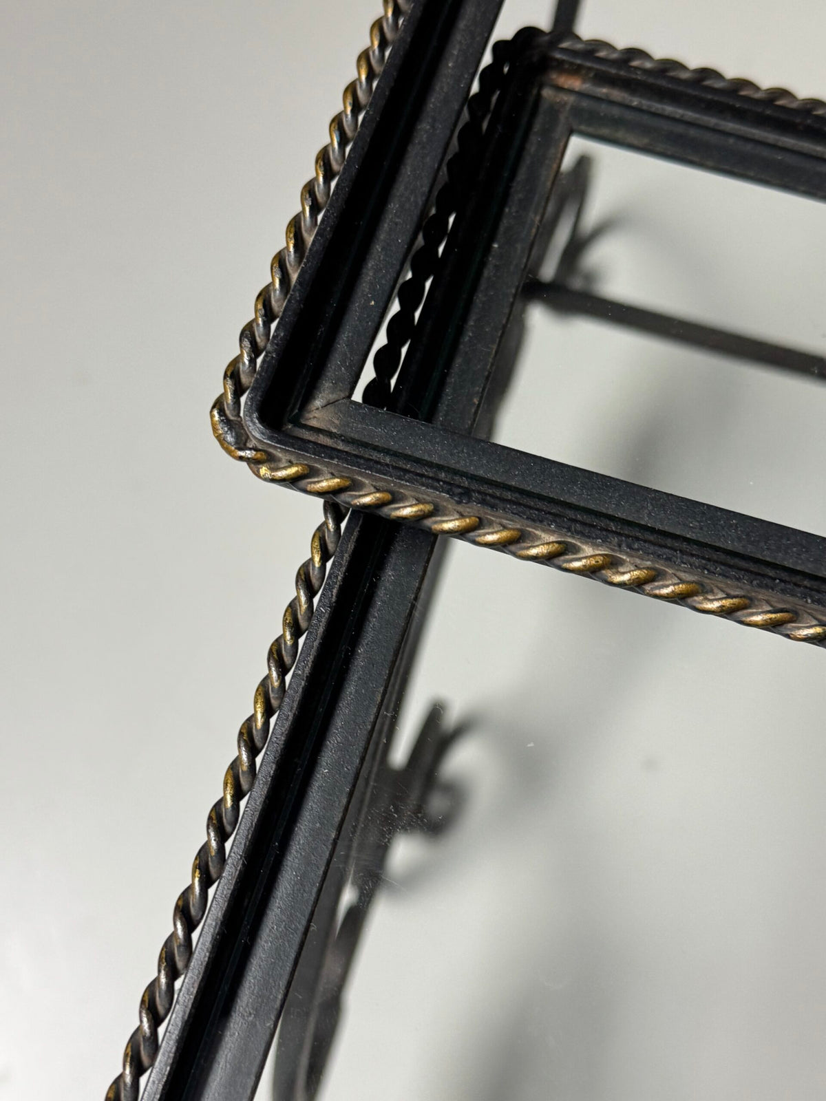 Set of Three Large Wrought Iron Nesting Tables, 20th Century, photo 19