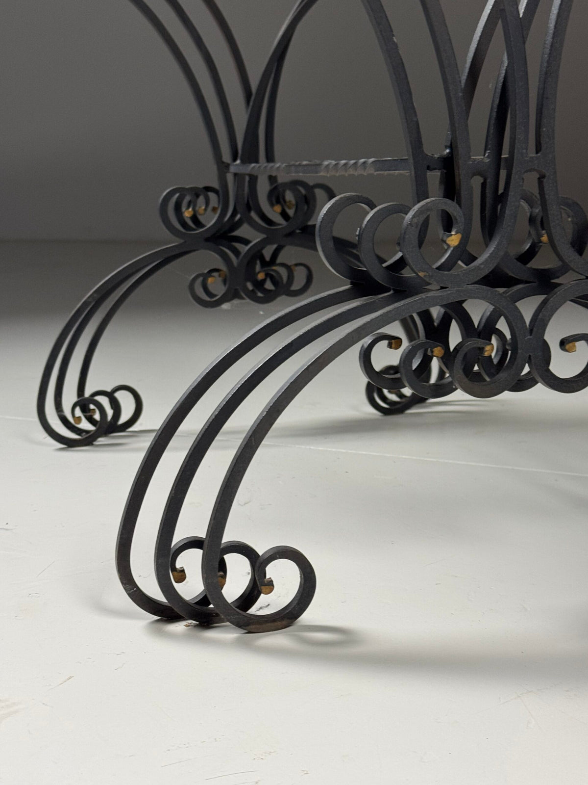 Set of Three Large Wrought Iron Nesting Tables, 20th Century, photo 5