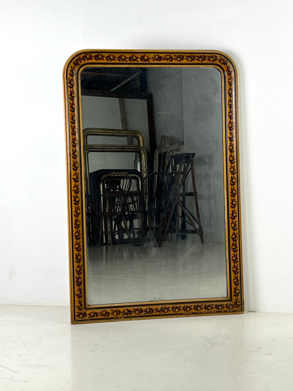 French Louis Philippe Faux Bois Mirror, 19th Century, photo 7