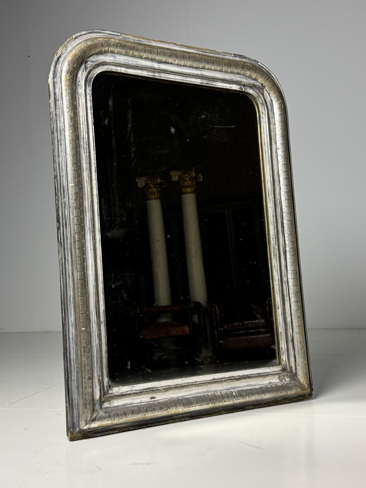 Antique Silvered Mirror, Louis Philippe Period, France, photo 12