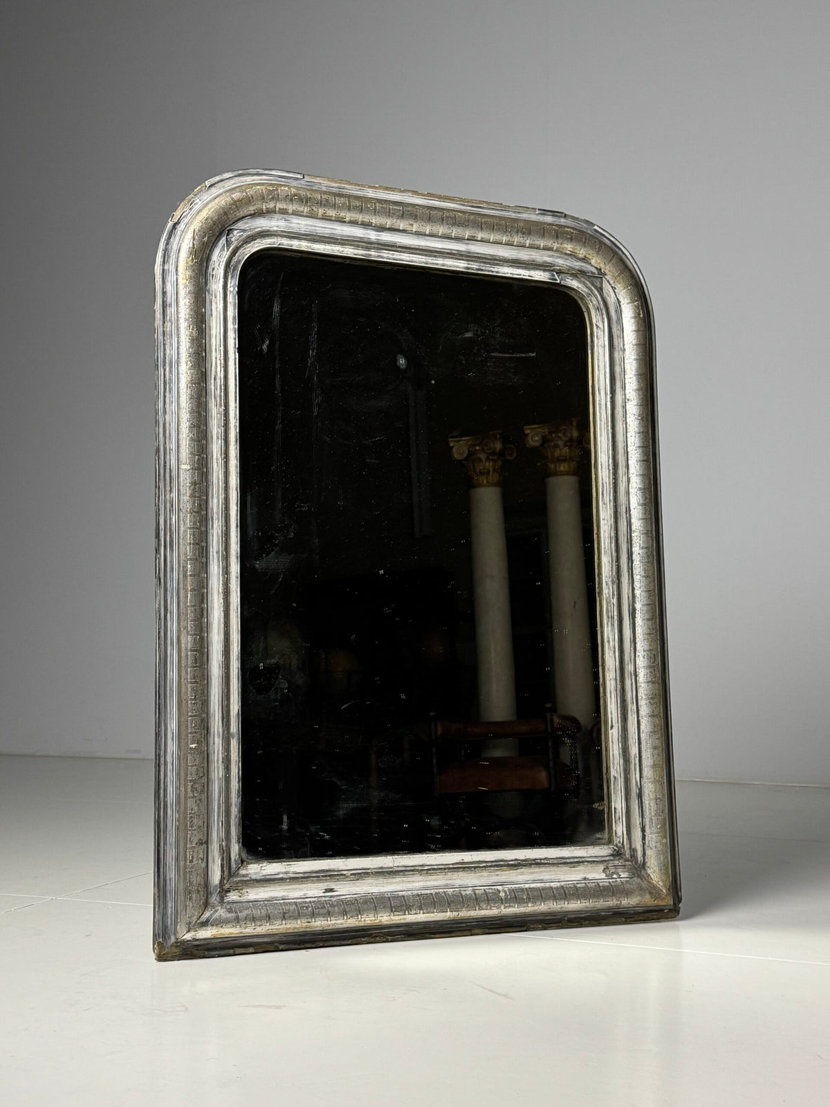Antique Silvered Mirror, Louis Philippe Period, France, photo 11