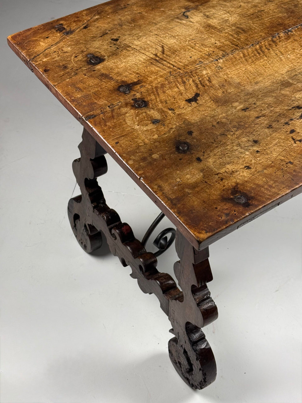 Spanish Solid Walnut Table, 18th Century, photo 5