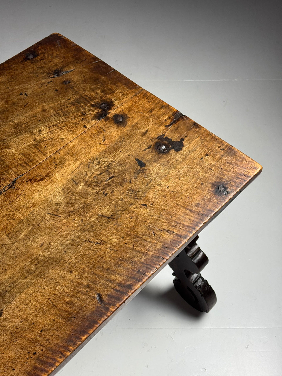 Spanish Solid Walnut Table, 18th Century, photo 7